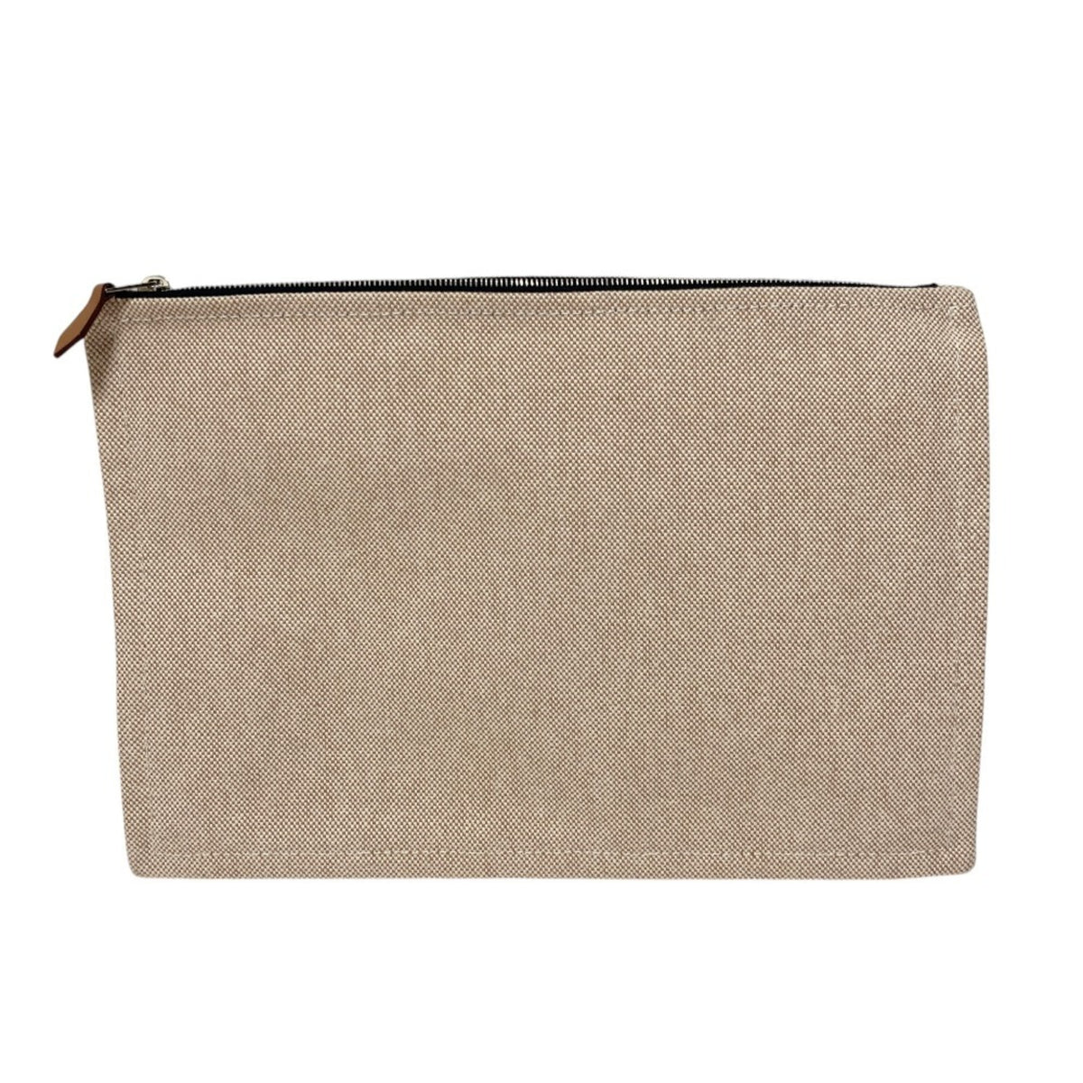 Hermes Beige Canvas Pouch (Pre-Owned)