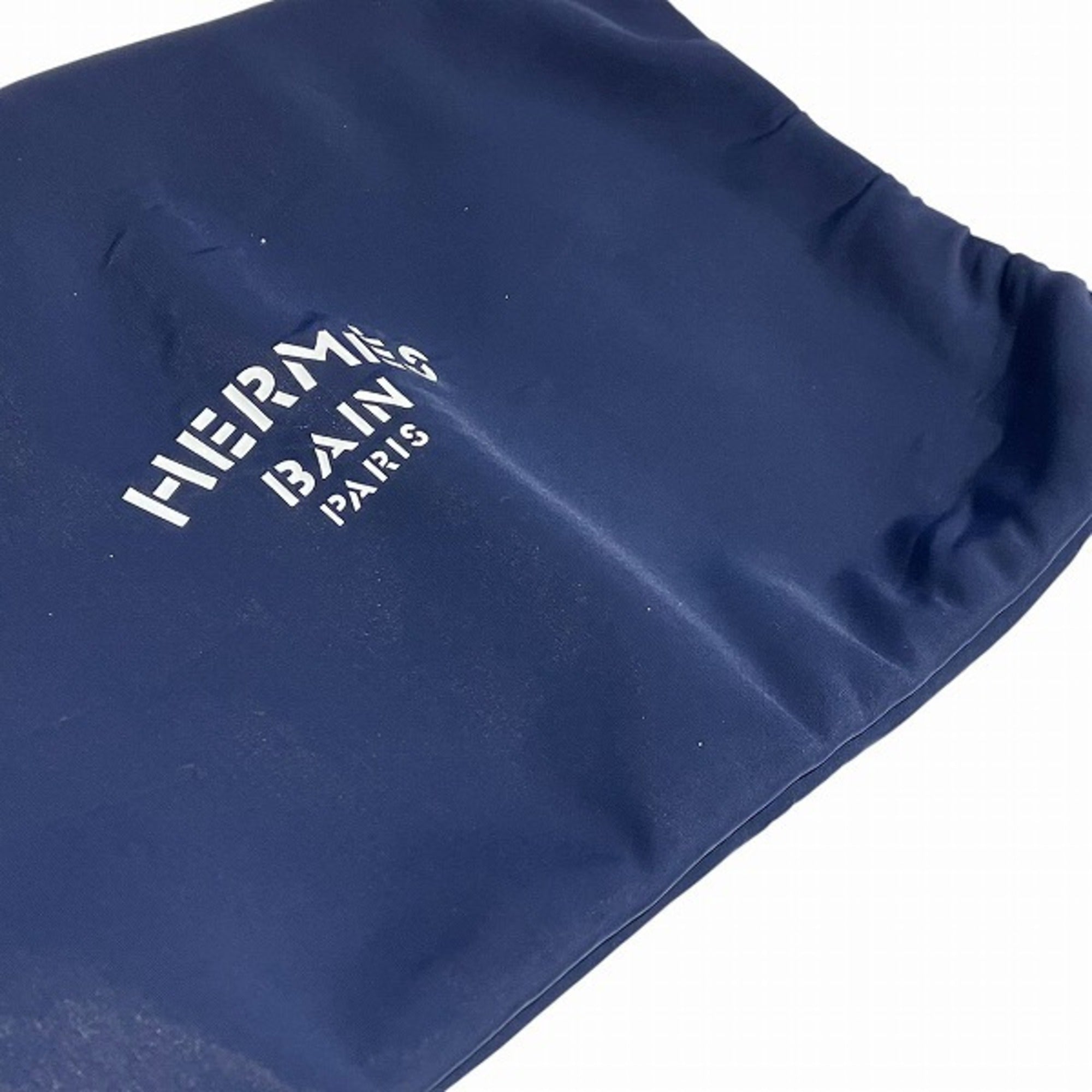 Hermes Navy Neoprene Clutch Bag Handbag (Pre-Owned)