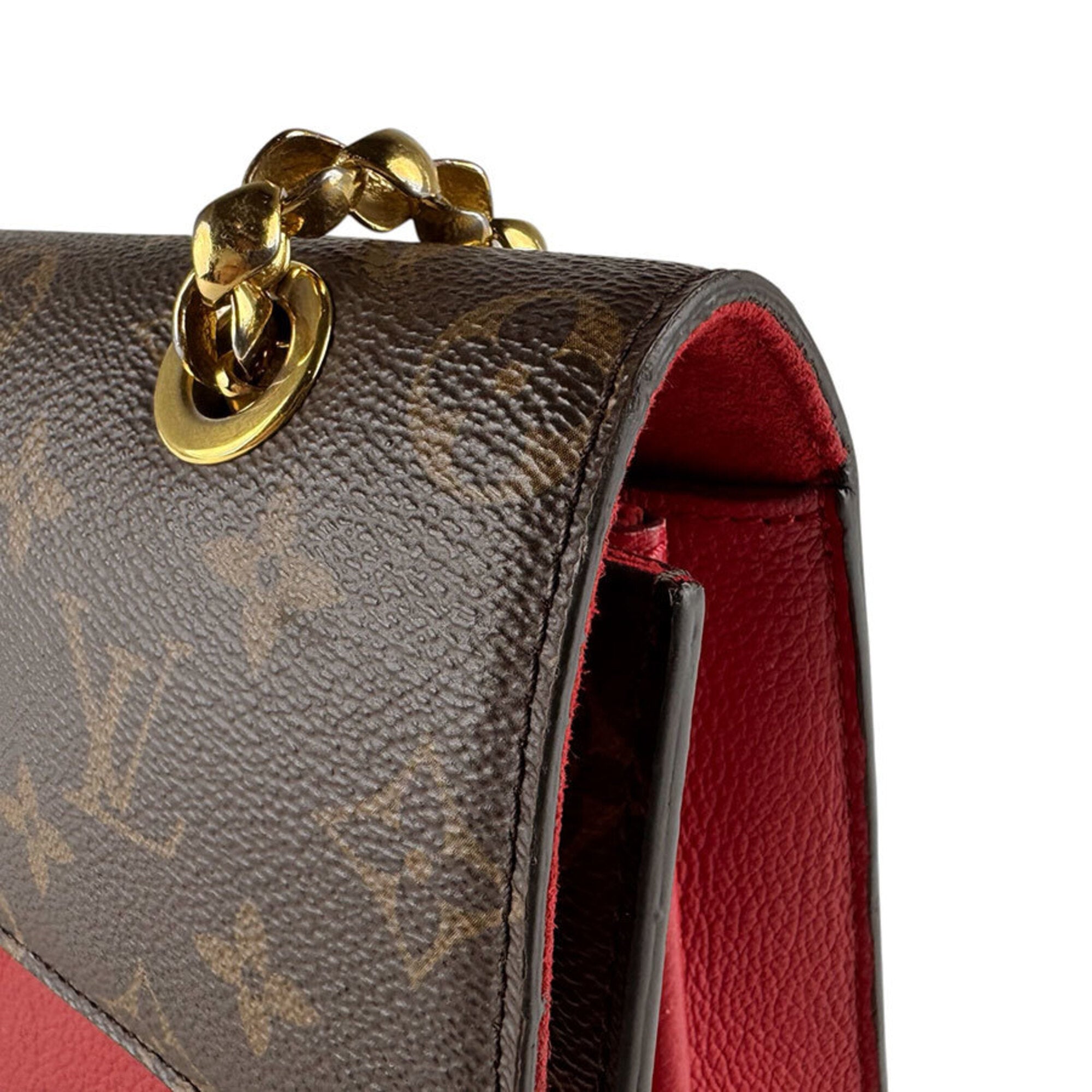 Louis Vuitton Brown Monogram Red Color Monogram Shoulder Bag (Pre-Owned)