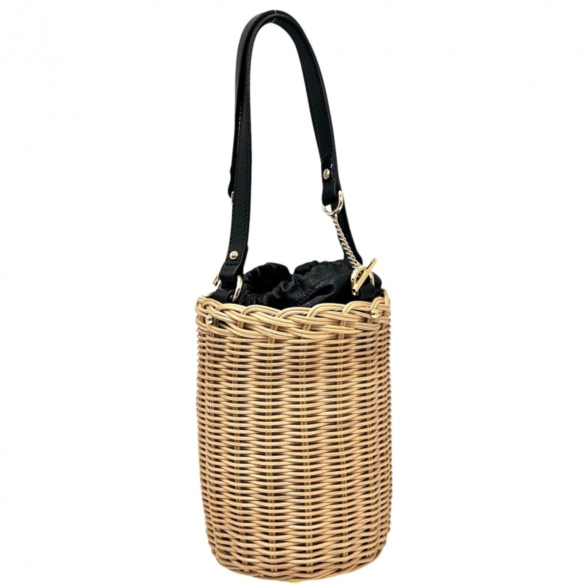 Gucci Beige Black Leather Wisteria Vine Handbag (Pre-Owned)