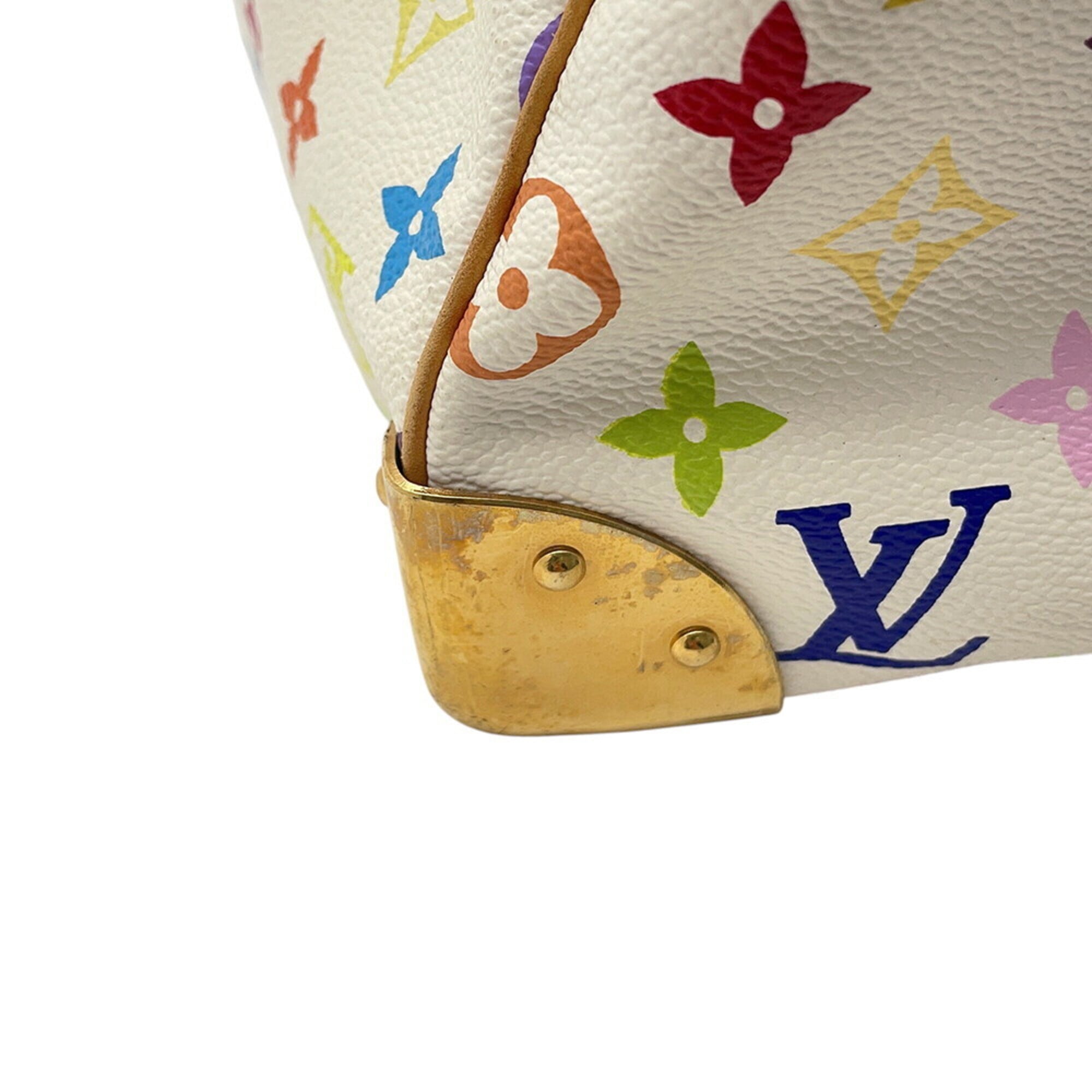 Louis Vuitton Blanc Red Color Monogram Multicolore Handbag (Pre-Owned)