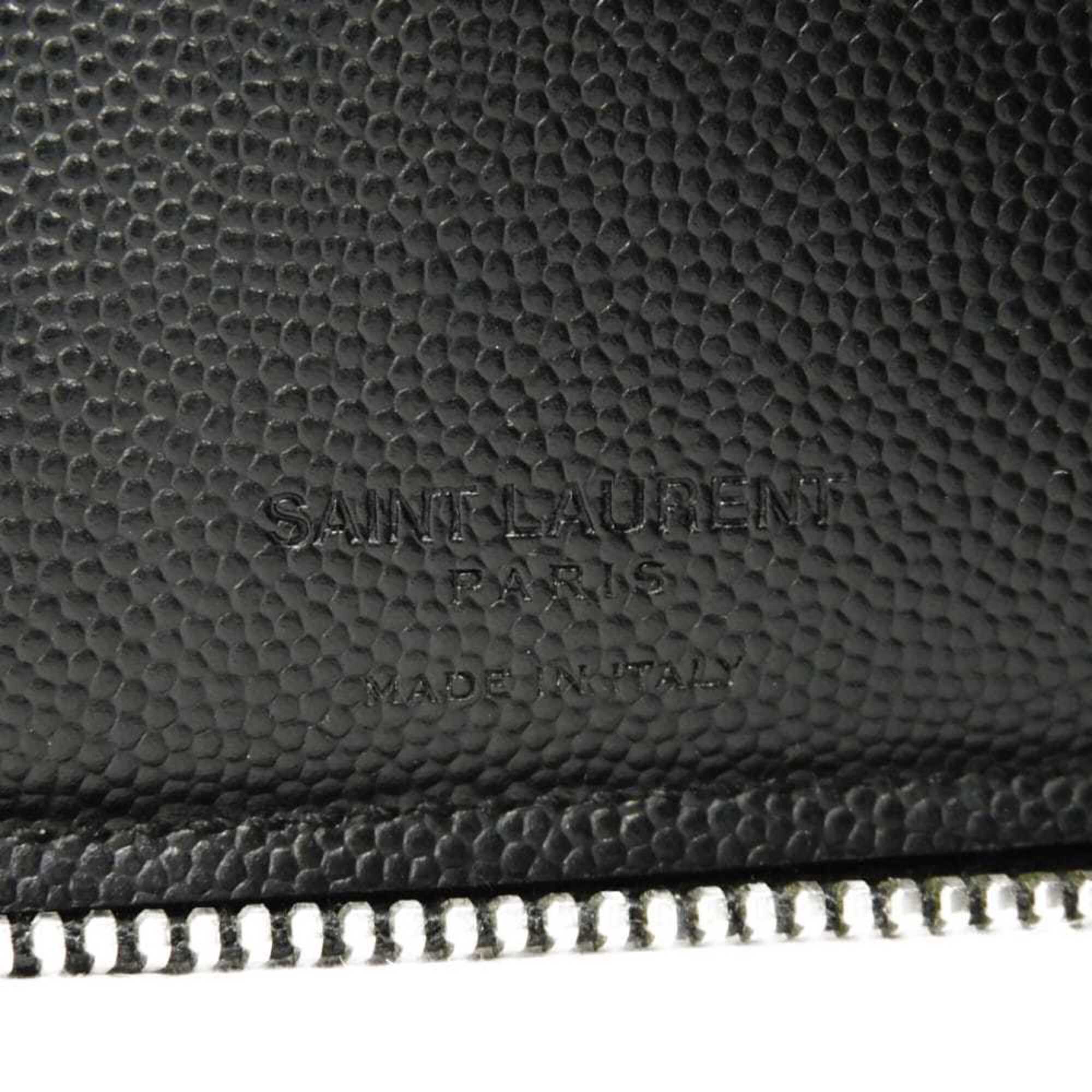 Yves Saint Laurent Black Leather Wallet (Bi-Fold) (Pre-Owned)