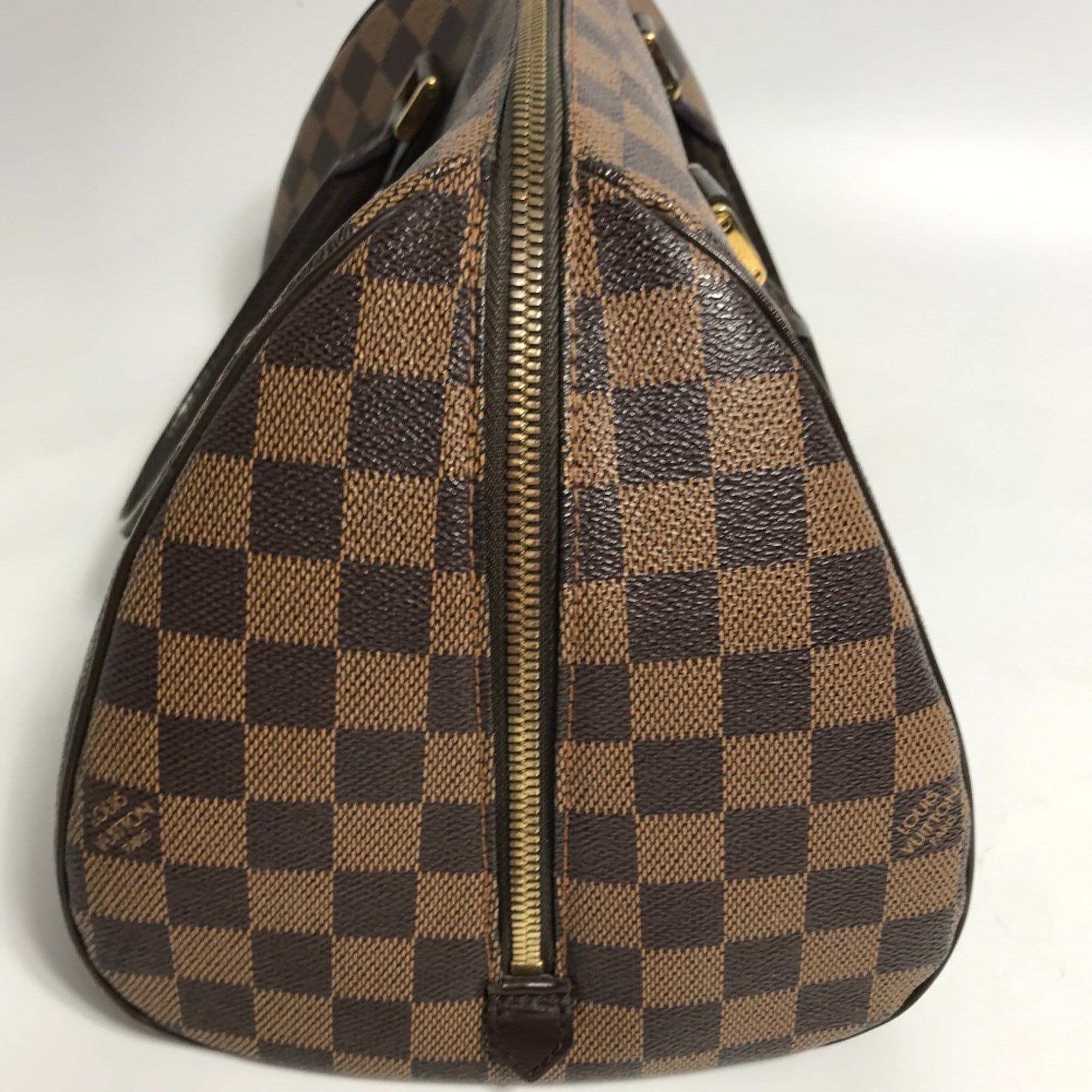 Louis Vuitton Brown Damier Canvas Ebene Damier Canvas Boston Bag Handbag (Pre-Owned)