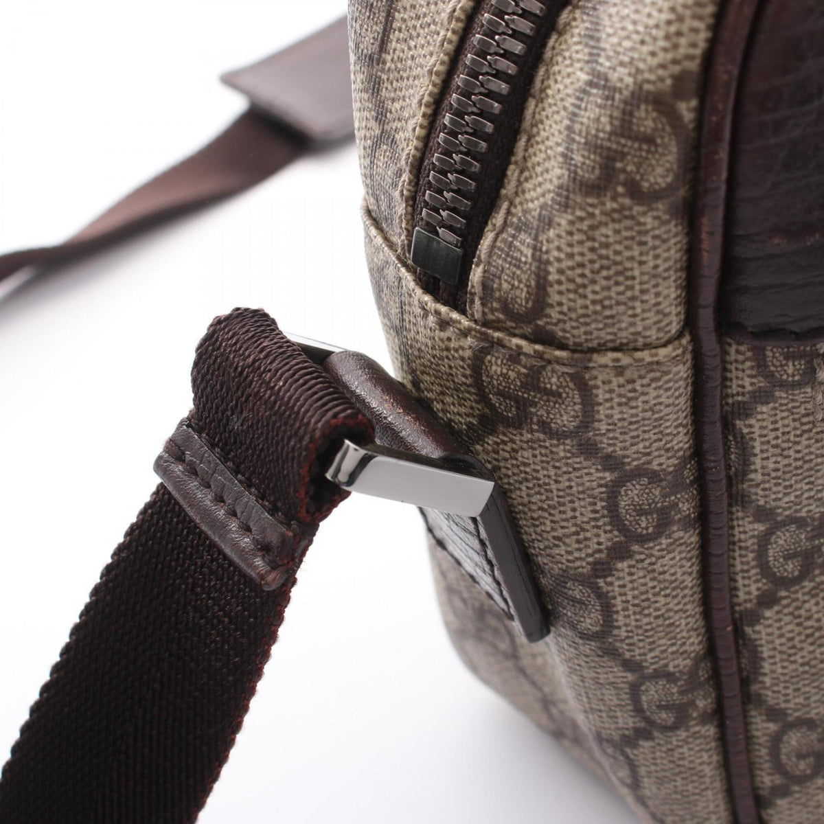 Gucci Beige Brown Pvc Leather Handbag Shoulder Bag (Pre-Owned)