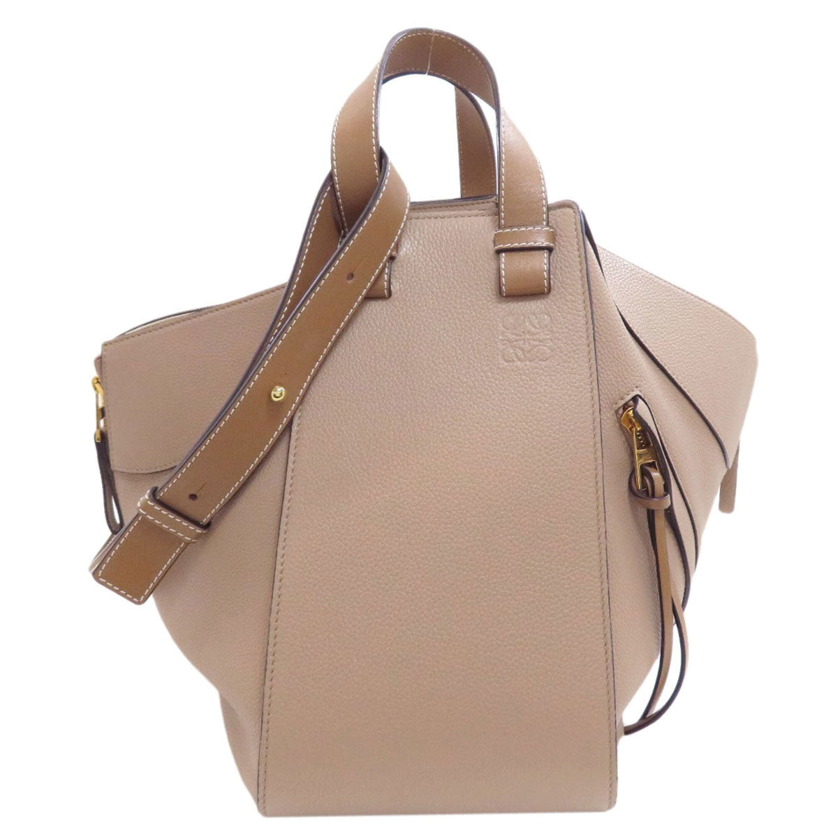 Loewe Grayish Leather Handbag (Pre-Owned)