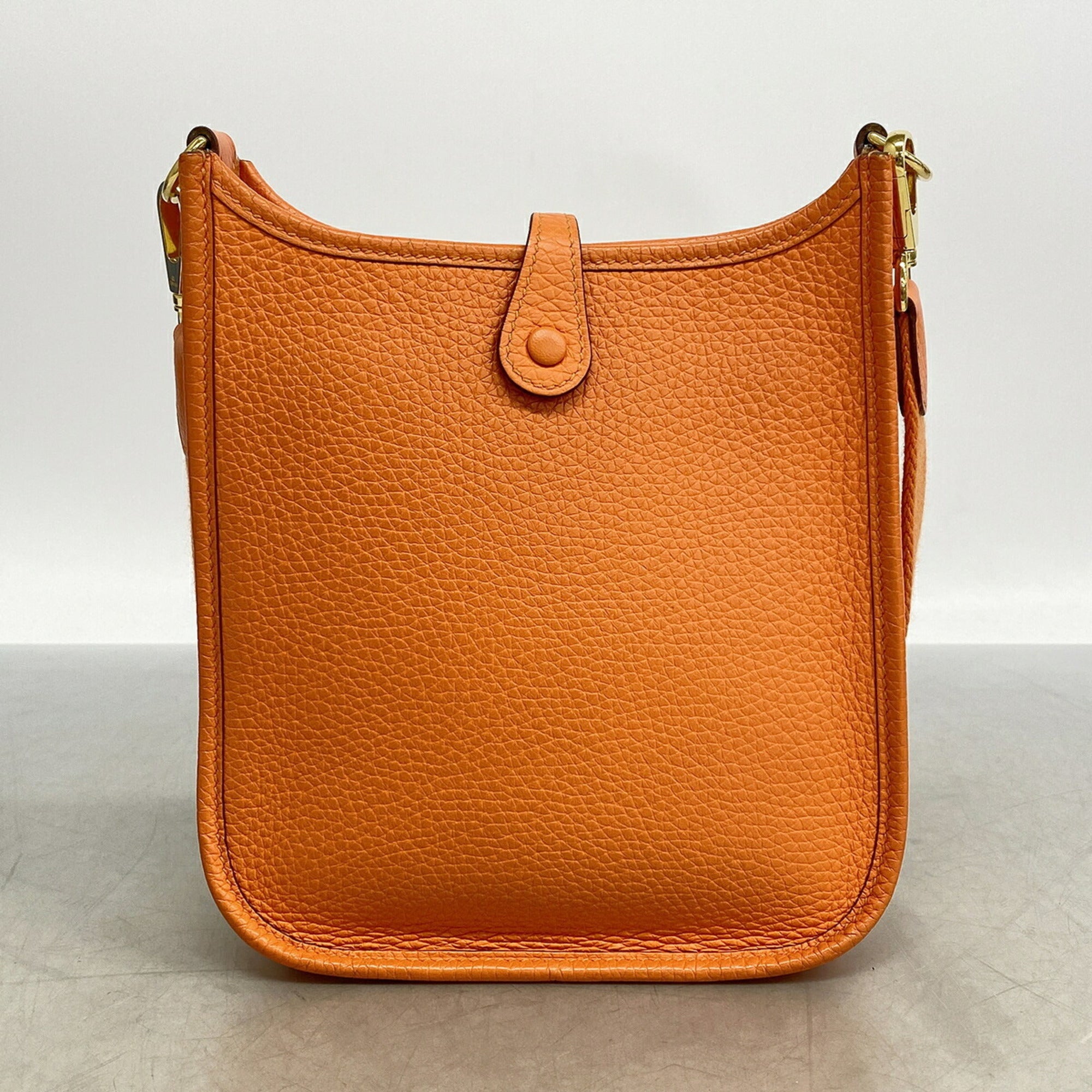 Hermes Orange Taurillon Clemence Leather Shoulder Bag (Pre-Owned)