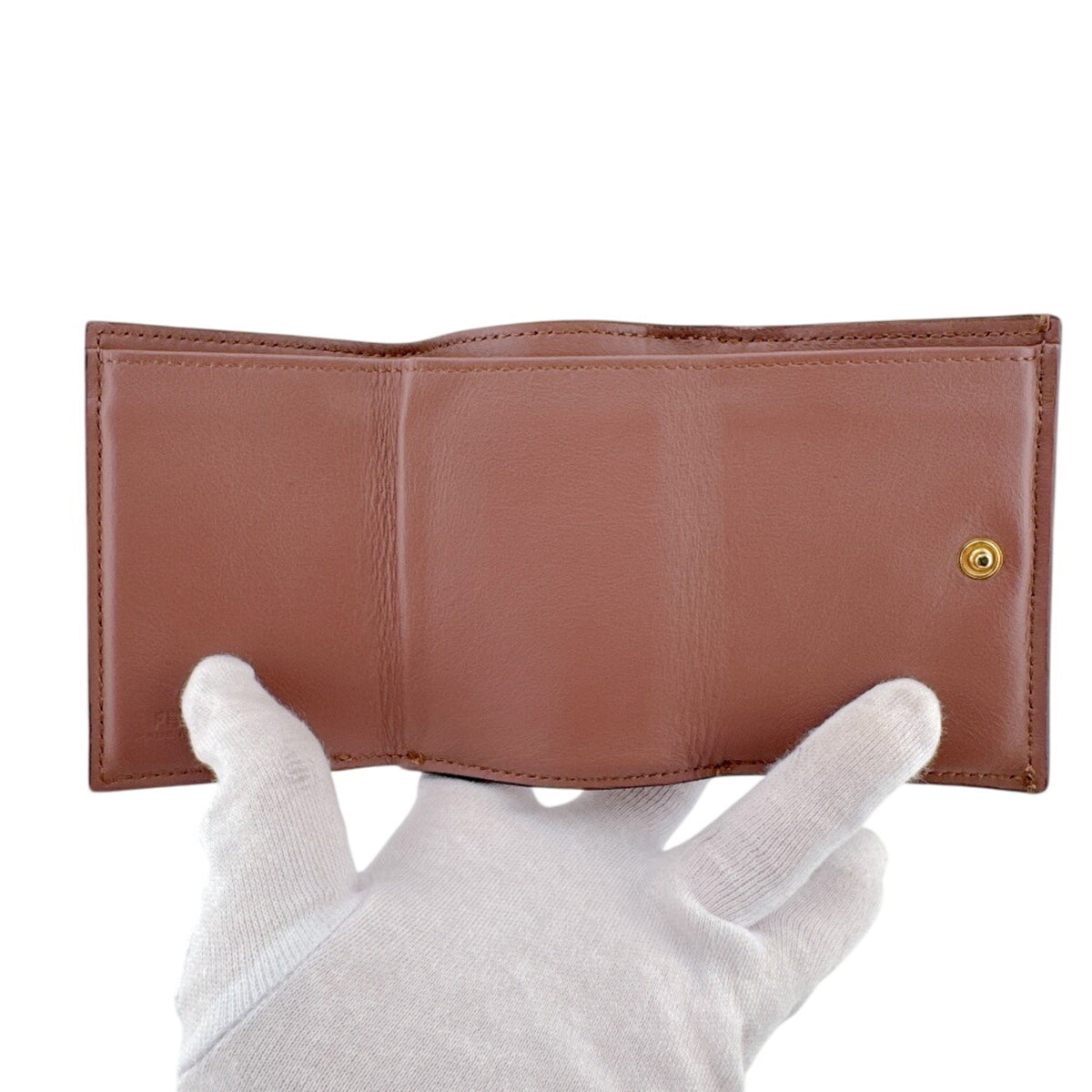 Fendi Pink Leather Wallet (Tri-Fold) (Pre-Owned)