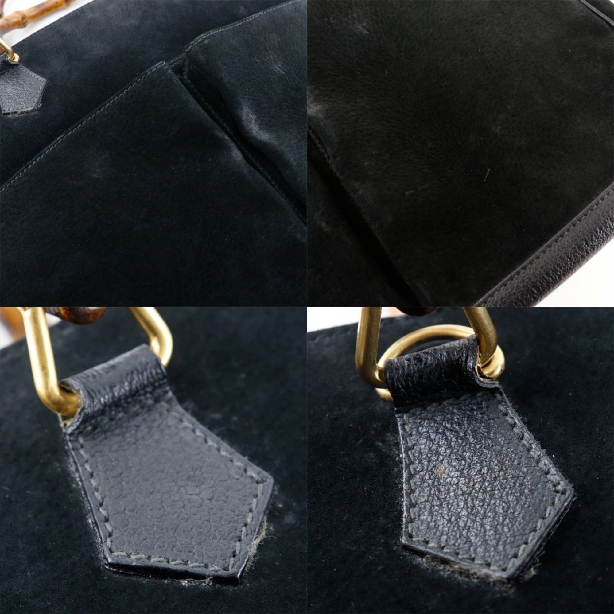 Gucci Black Suede Tote Bag (Pre-Owned)