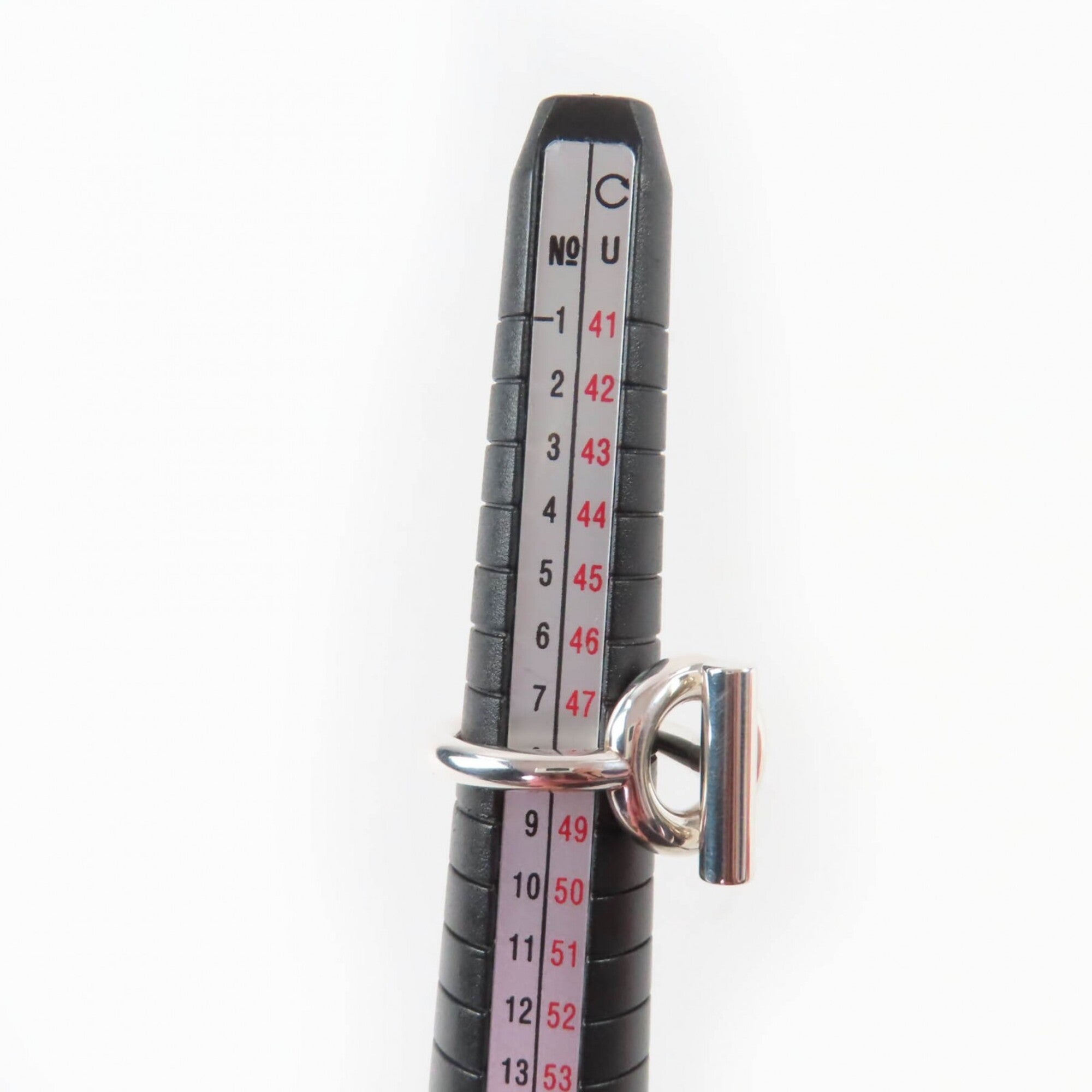 Hermes Silver Silver 925 Band Ring (Pre-Owned)