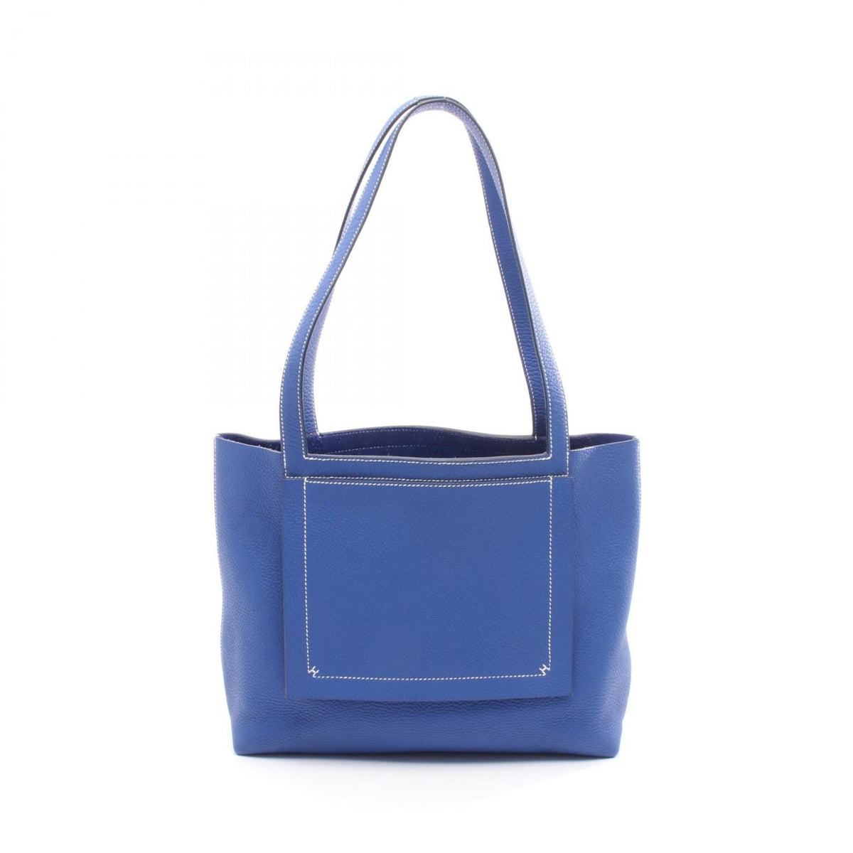 Hermes Blue Taurillon Clemence Leather Tote Bag (Pre-Owned)
