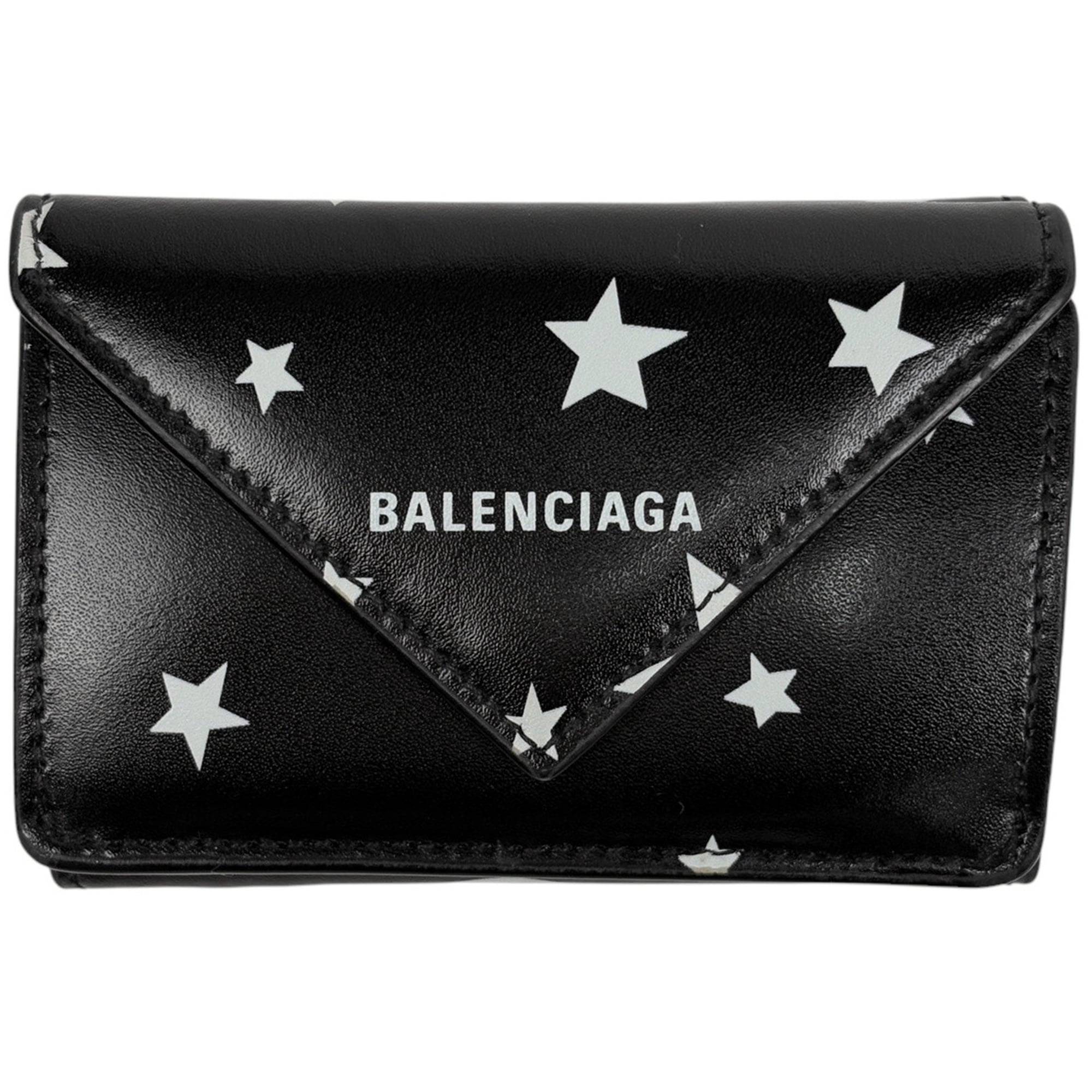 Balenciaga Black Leather Checkbook Holder (Pre-Owned)