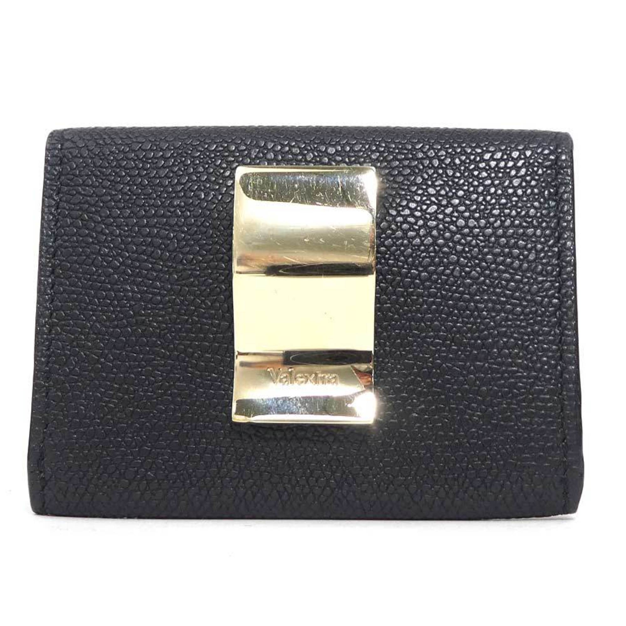 Valextra Black Leather Coin Purse/Coin Case (Pre-Owned)