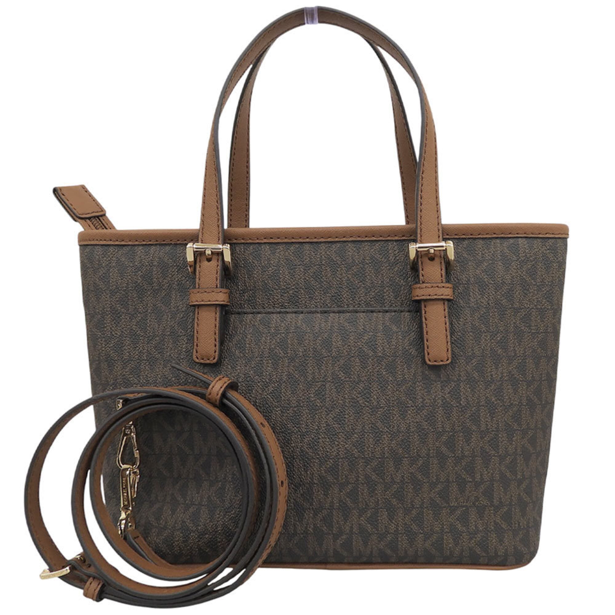 Michael Kors Brown Coated Canvas Handbag Shoulder Bag (Pre-Owned)