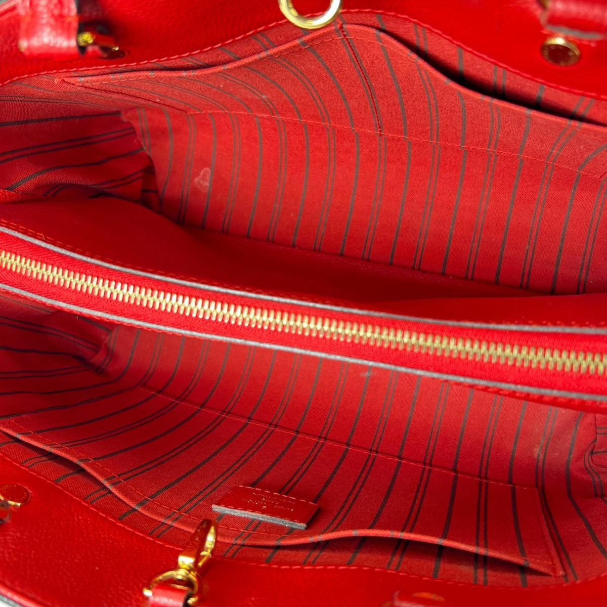Louis Vuitton Red Color Monogram Empreinte Handbag (Pre-Owned)