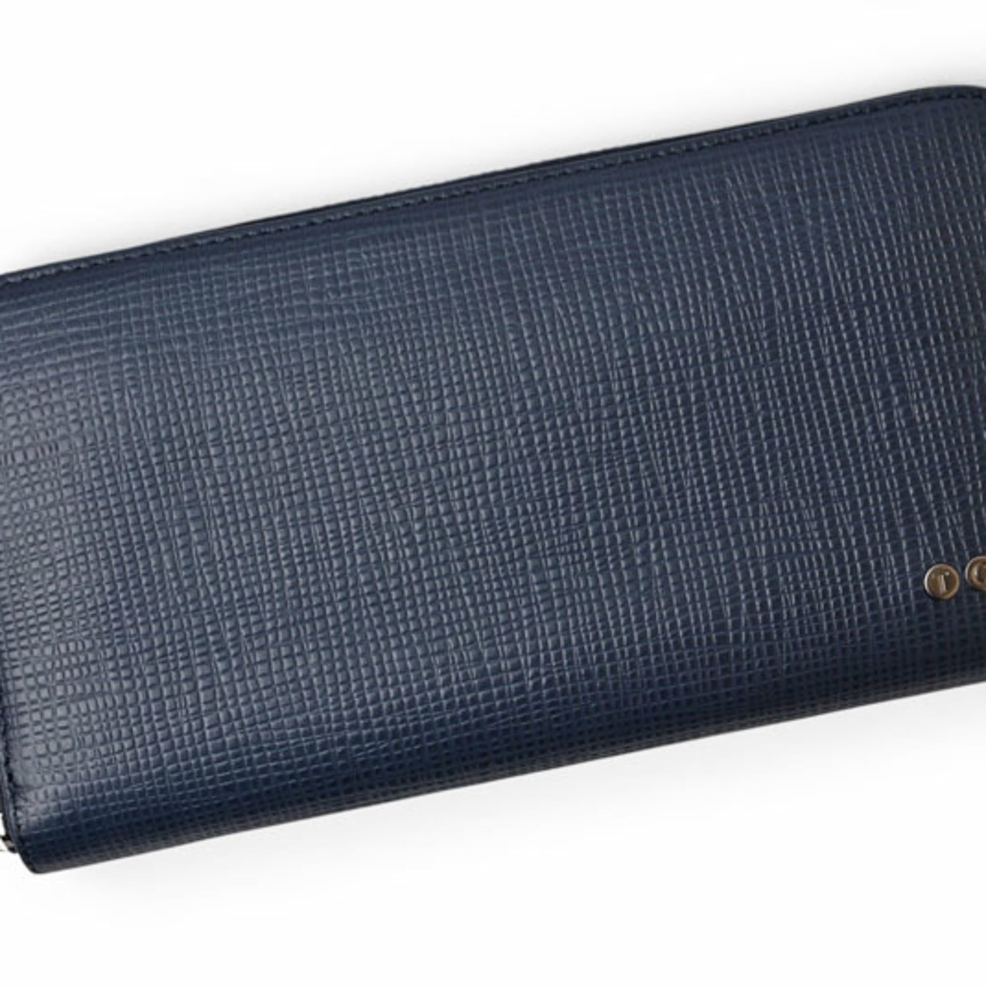 Tod's Navy Leather Long Wallet (Bi-Fold) (Pre-Owned)