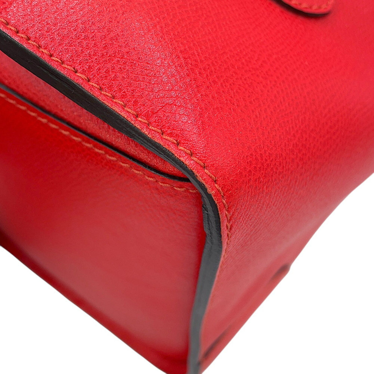 Valextra Red Color Leather Handbag (Pre-Owned)