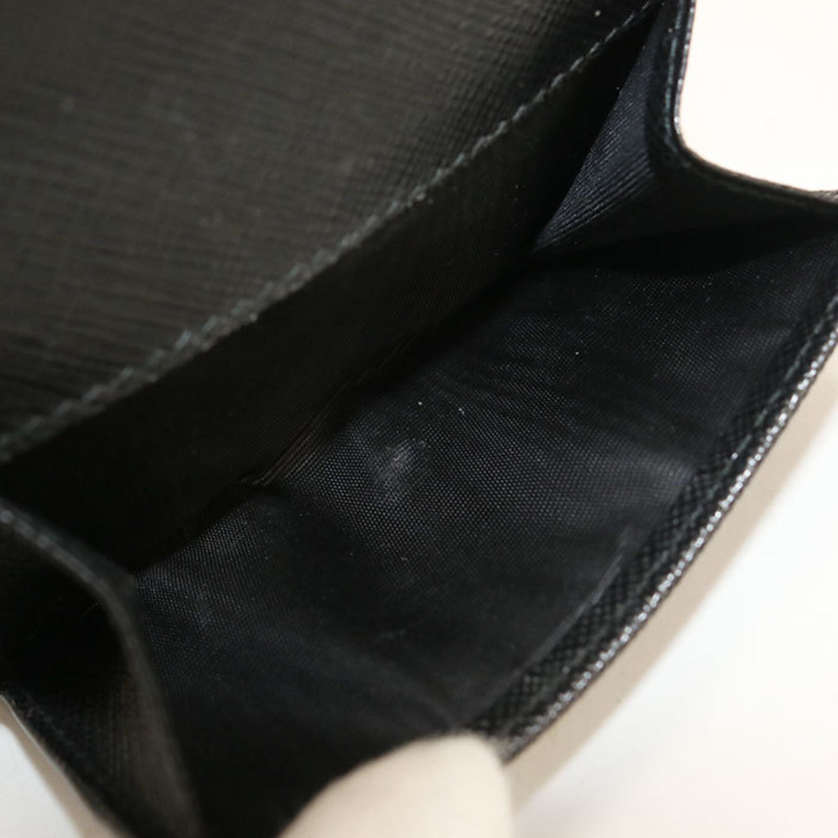 Prada Black Leather Wallet (Tri-Fold) (Pre-Owned)