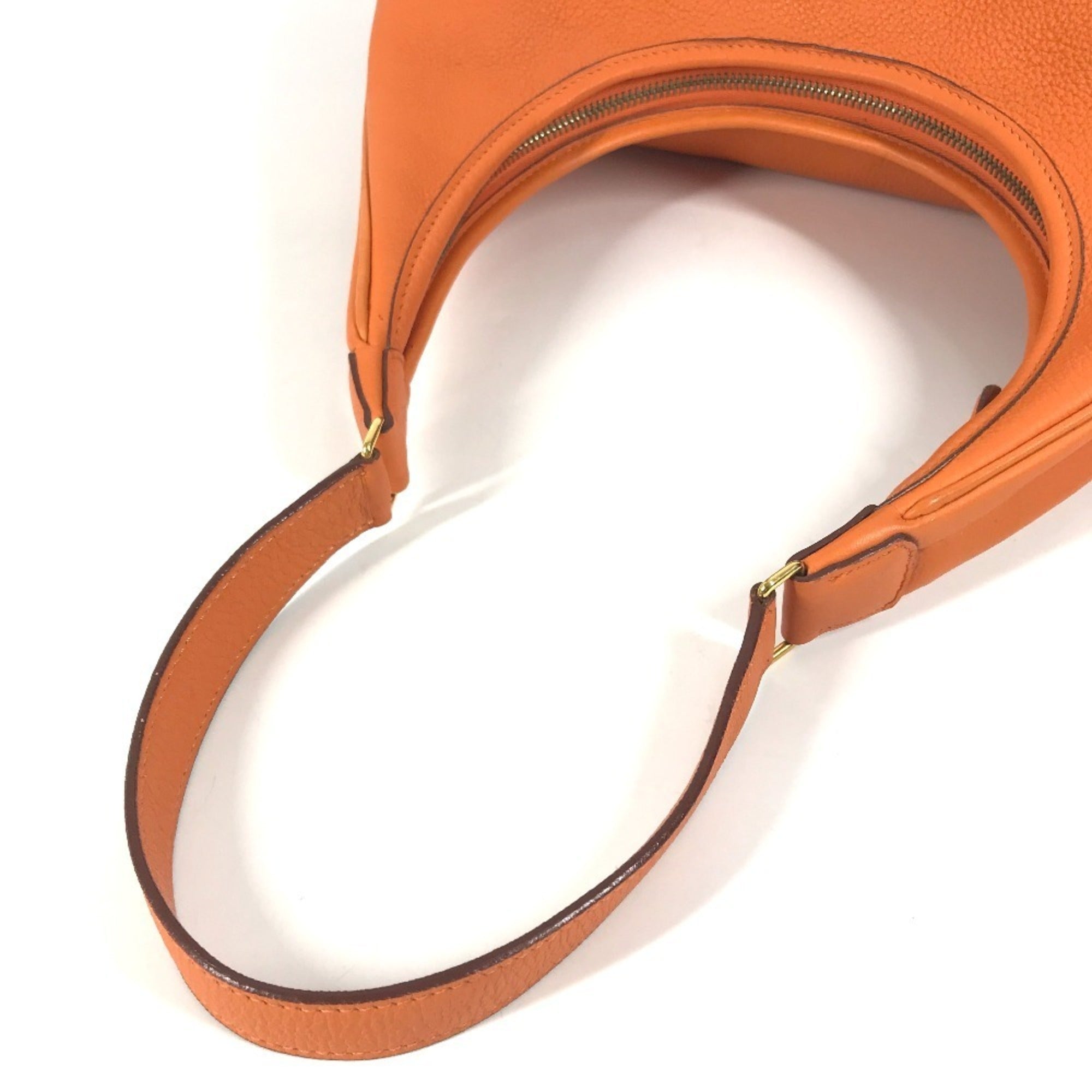 Hermes Orange Leather Shoulder Bag (Pre-Owned)