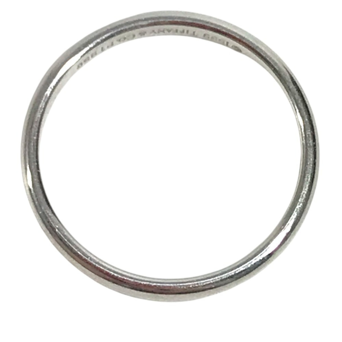 Tiffany Silver Platinum 950 Band Ring (Pre-Owned)