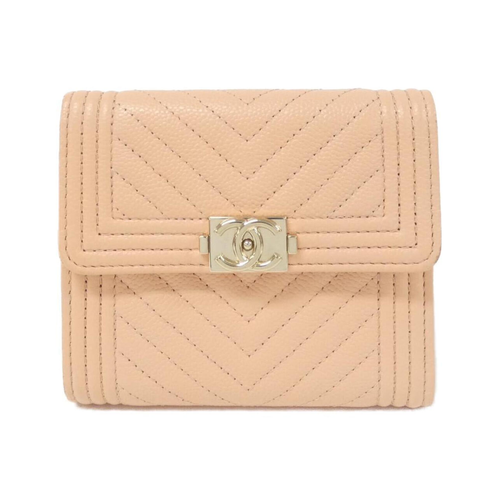 Chanel Pink Caviar Leather Coin Purse/Coin Case (Pre-Owned)