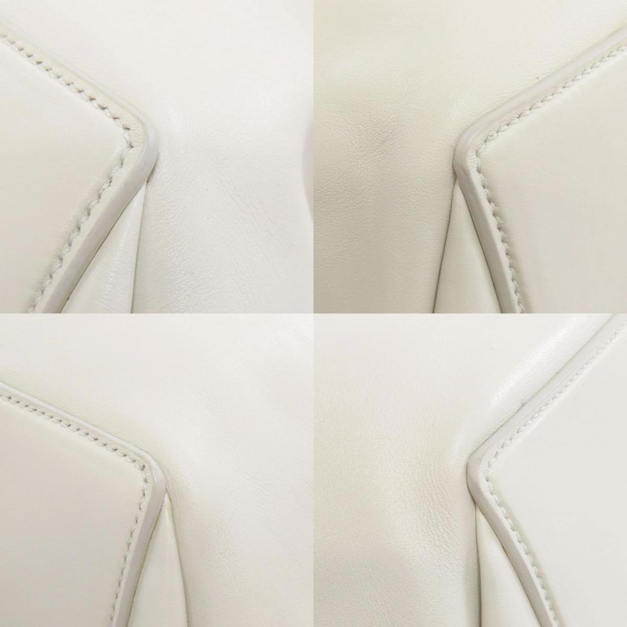 Miu Miu White Leather Tote Bag (Pre-Owned)