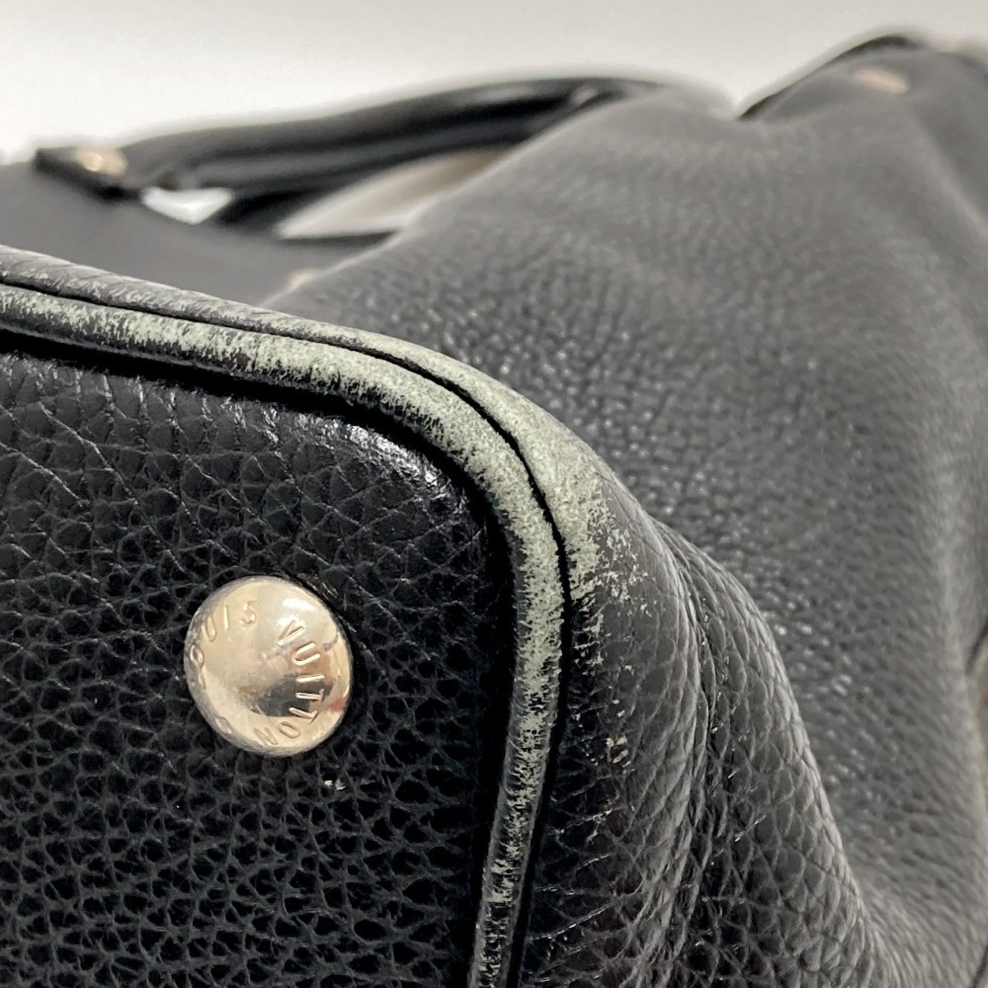 Louis Vuitton Black Noir Leather Tote Bag (Pre-Owned)