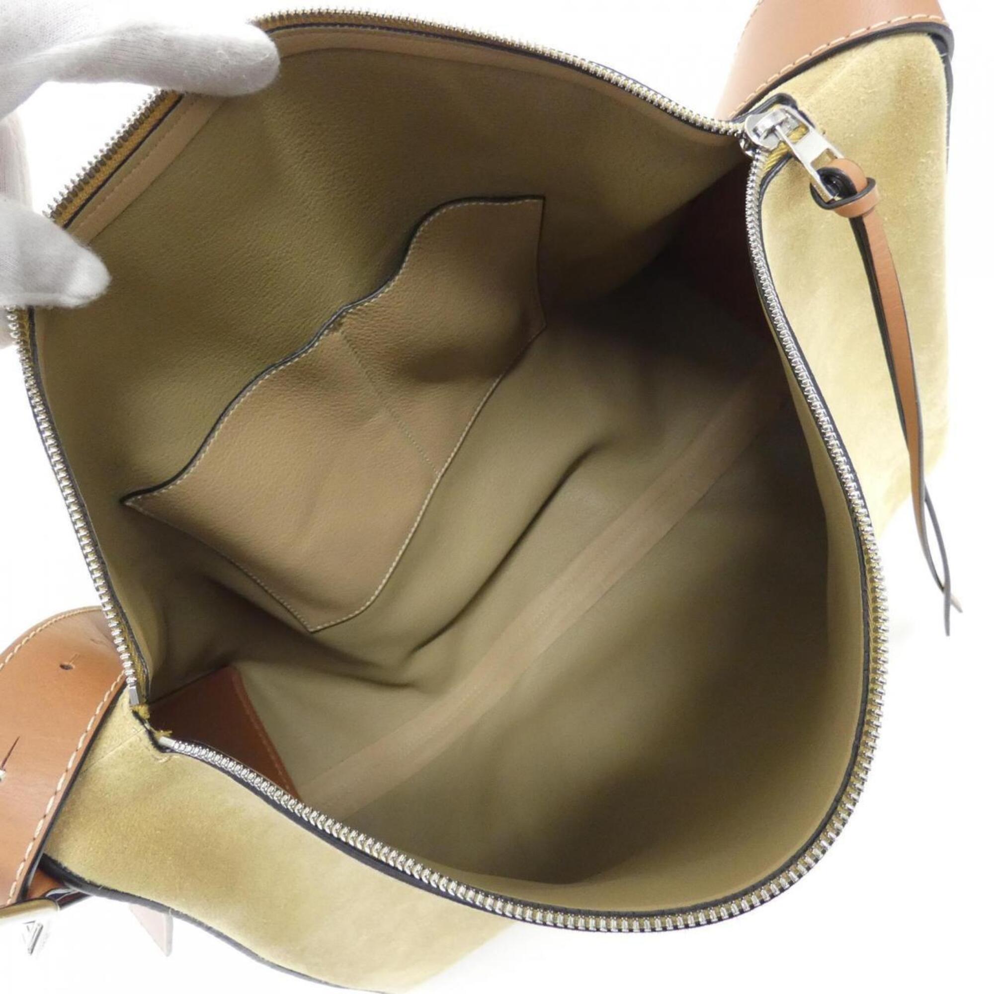 Loewe Beige Suede Shoulder Bag (Pre-Owned)