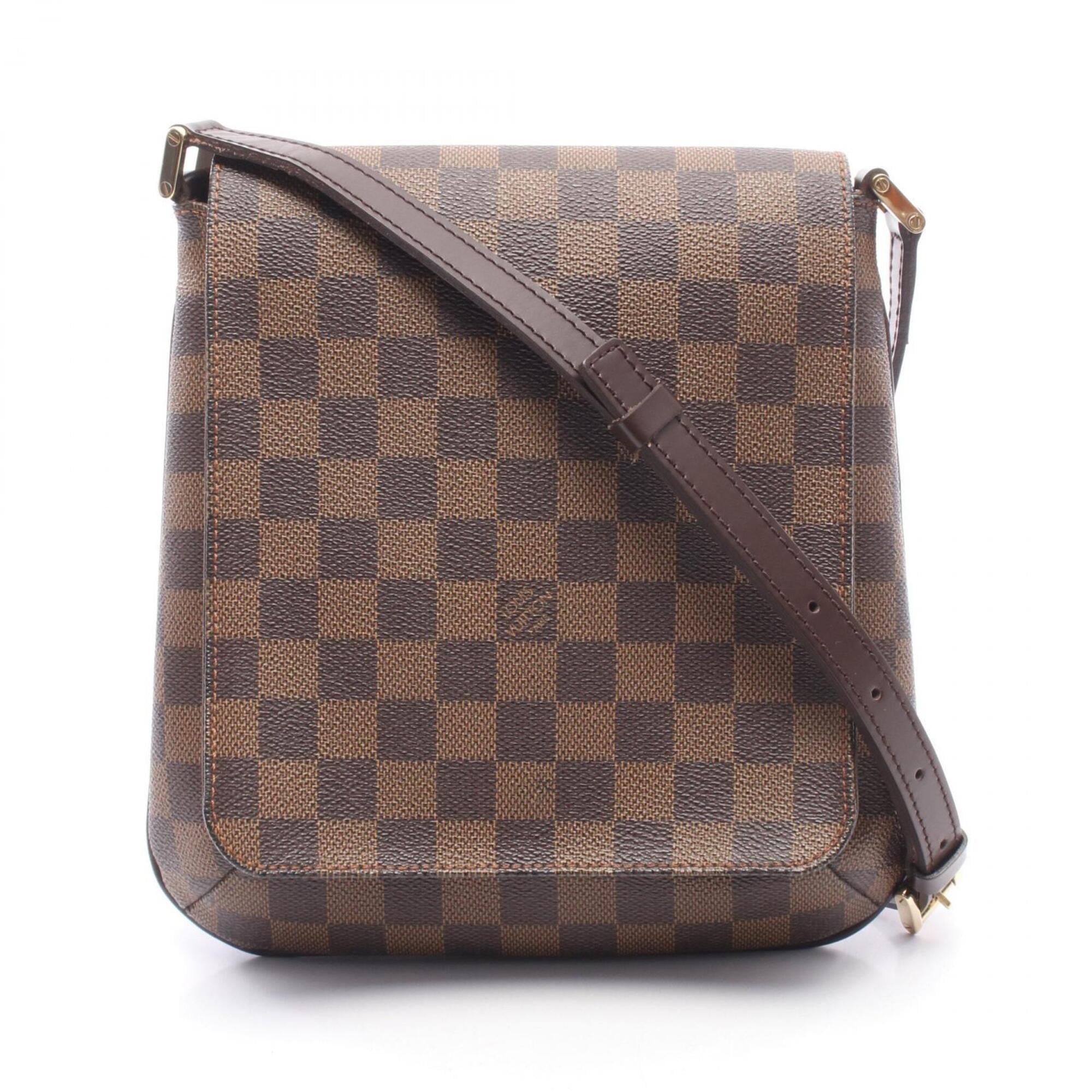 Louis Vuitton Brown Damier Canvas Coated Canvas Leather Handbag Shoulder Bag (Pre-Owned)