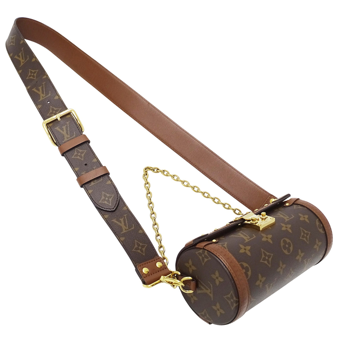 Louis Vuitton Brown Monogram Canvas Handbag Shoulder Bag (Pre-Owned)