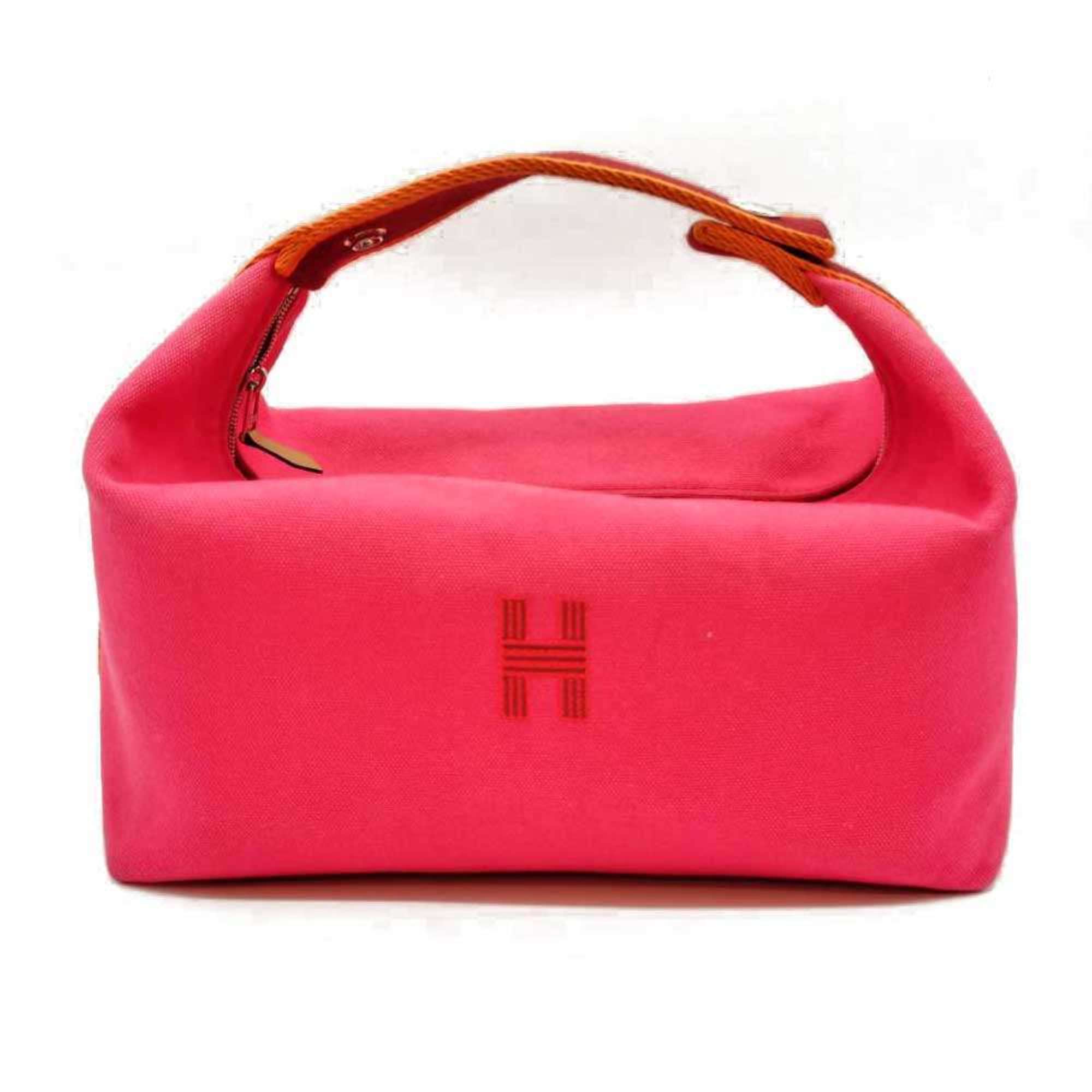 Hermes Pink Canvas Handbag (Pre-Owned)