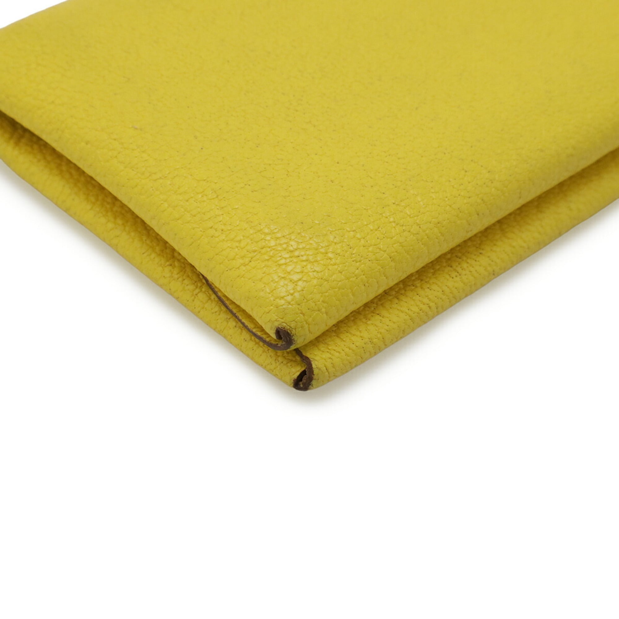 Hermes Yellow Chevre Leather Coin Purse/Coin Case (Pre-Owned)