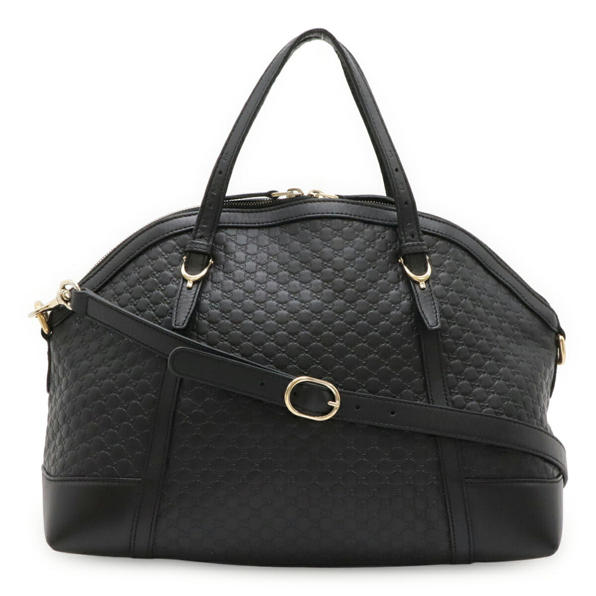 Gucci Black Leather Handbag Shoulder Bag Tote Bag (Pre-Owned)