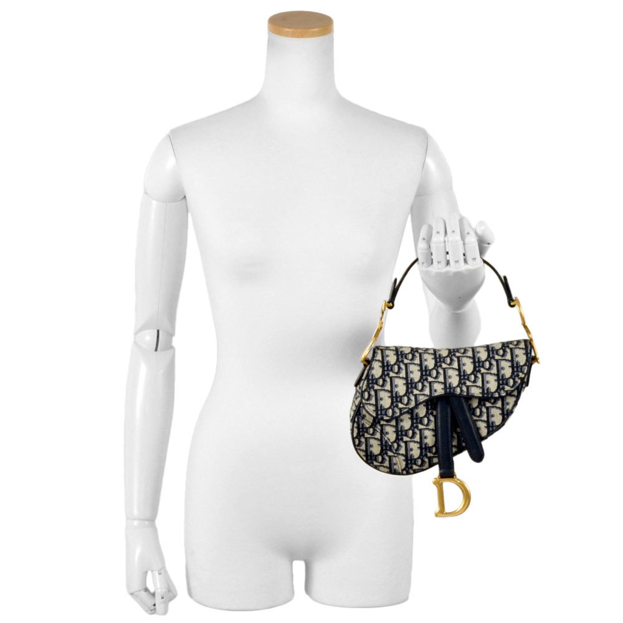 Christian Dior Navy Jacquard Handbag (Pre-Owned)