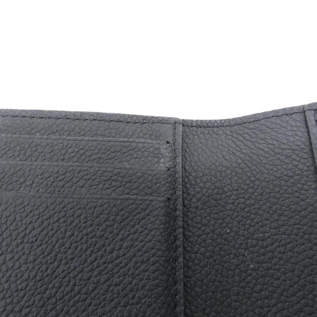 Louis Vuitton Black Leather Wallet (Tri-Fold) (Pre-Owned)