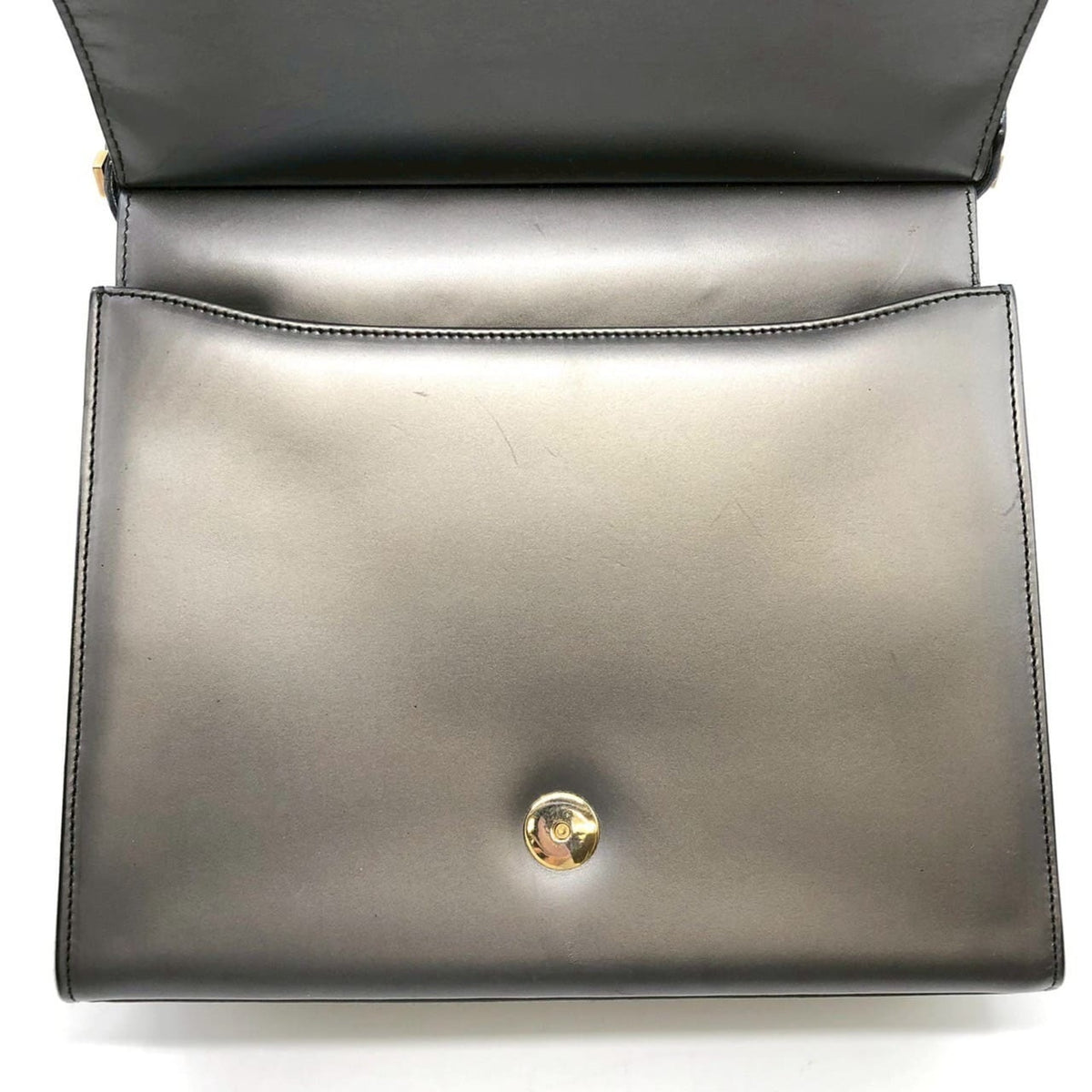 Gucci Gray Leather Shoulder Bag (Pre-Owned)