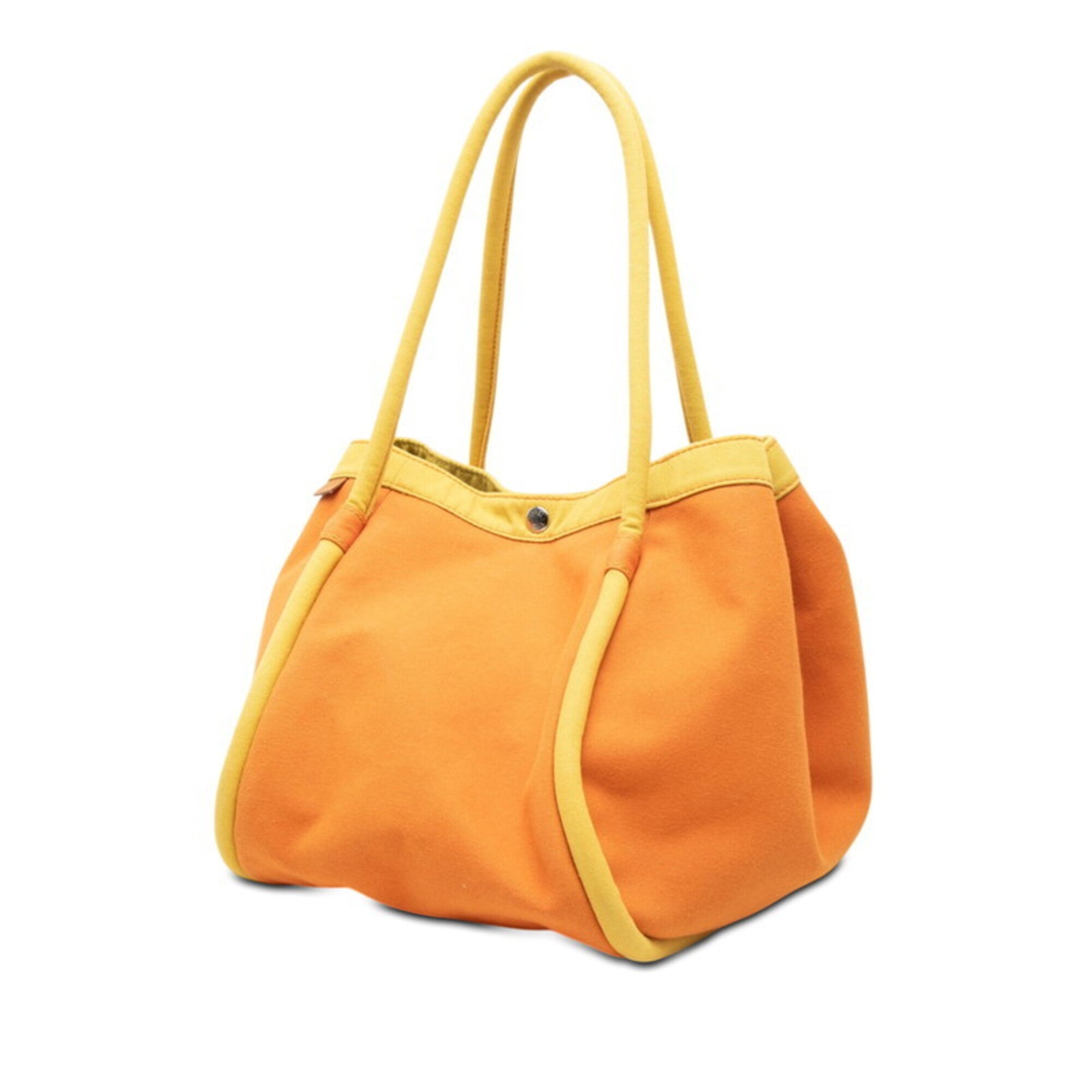 Hermes Orange Yellow Canvas Shoulder Bag Tote Bag (Pre-Owned)