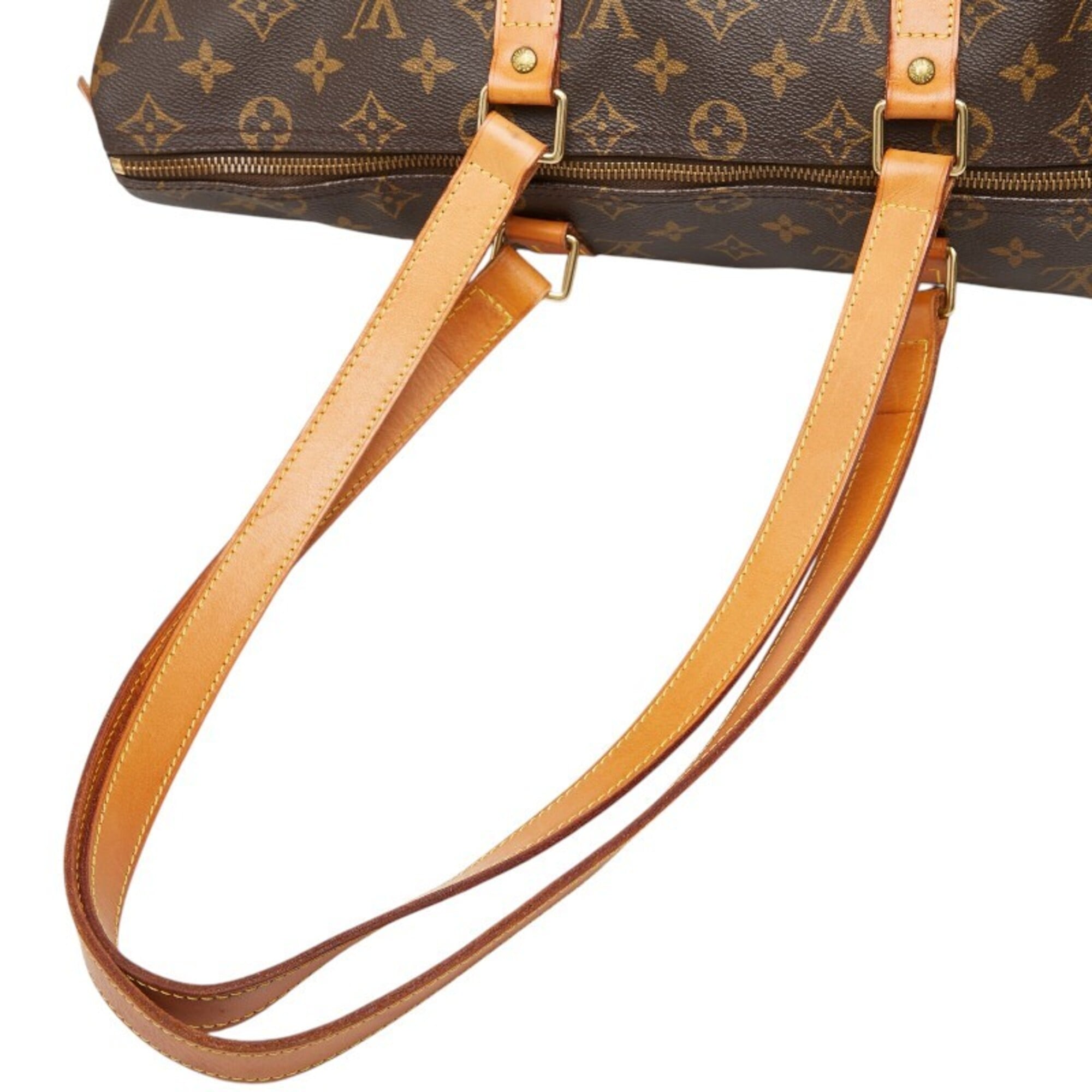 Louis Vuitton Brown Pvc Leather Boston Bag Shoulder Bag (Pre-Owned)
