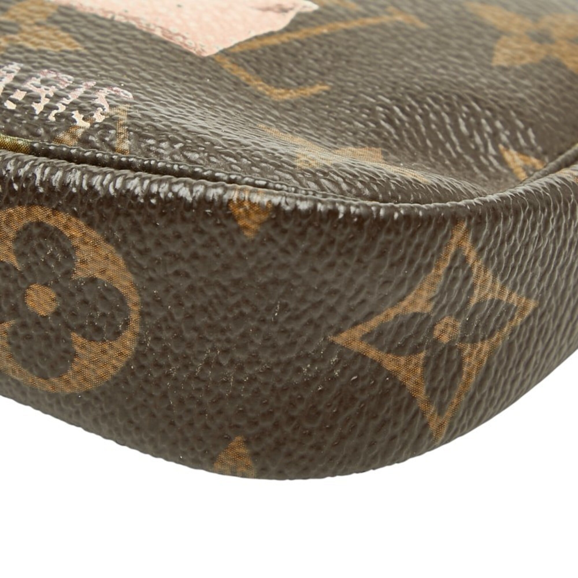 Louis Vuitton Brown Pvc Leather Handbag Pochette (Pre-Owned)