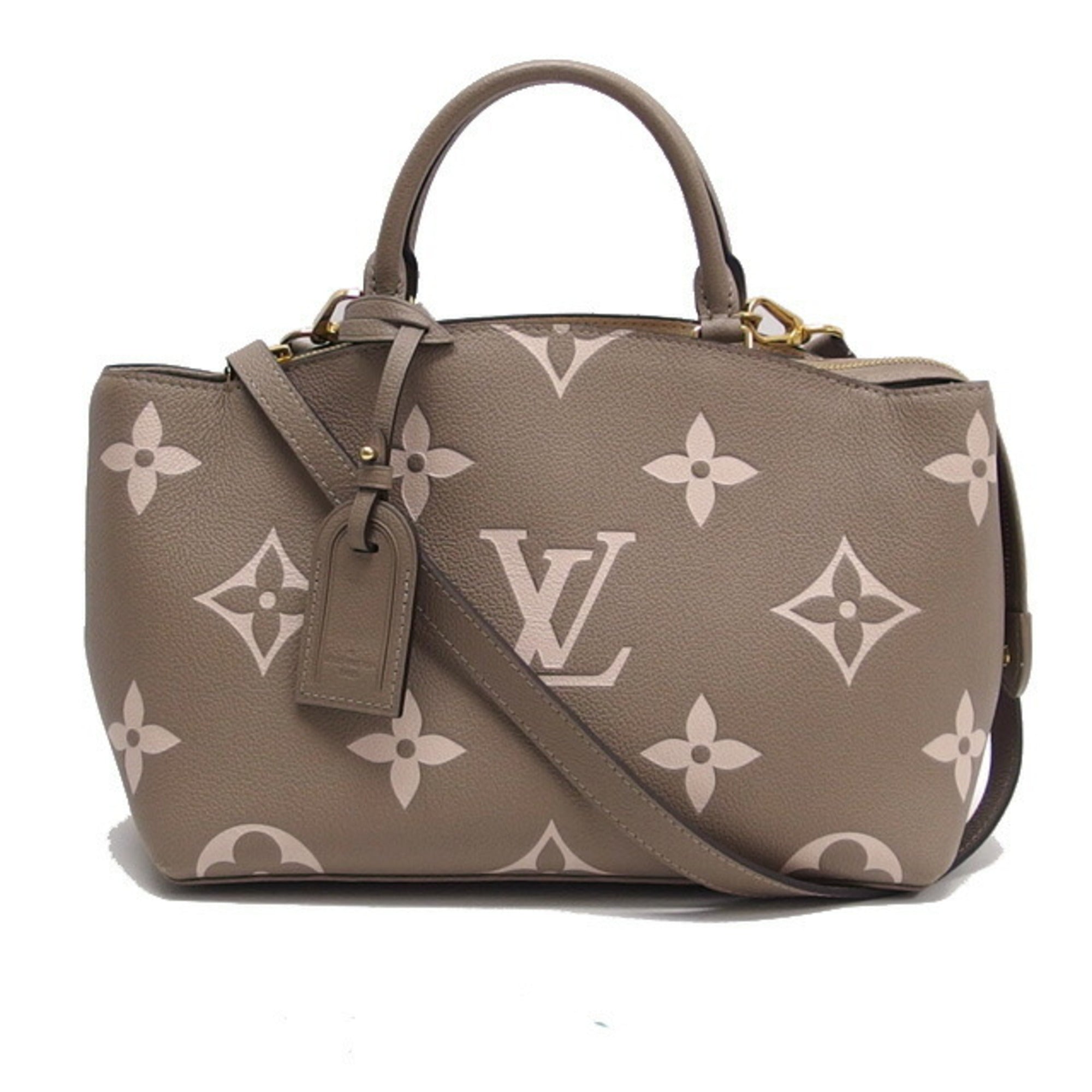 Louis Vuitton Gray Beige Grayish Monogram Empreinte Leather Handbag Shoulder Bag Tote Bag (Pre-Owned)