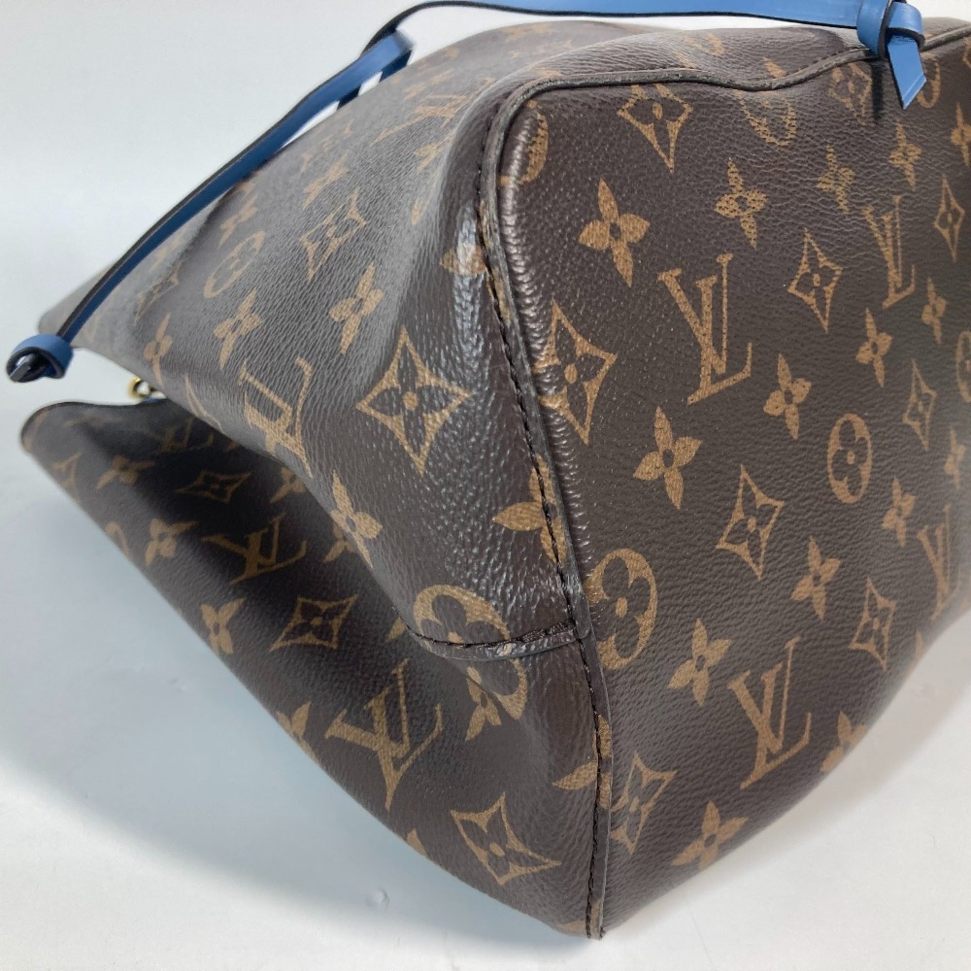 Louis Vuitton Blue Blue Jean Brown Monogram Shoulder Bag (Pre-Owned)