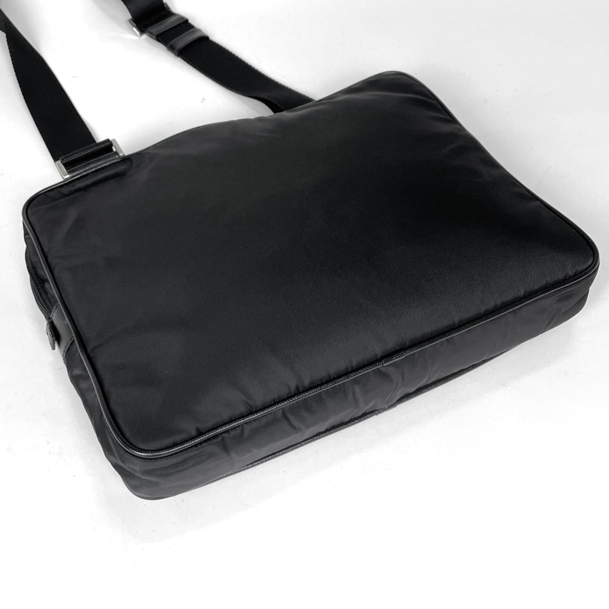 Prada Black Nylon Leather Shoulder Bag (Pre-Owned)