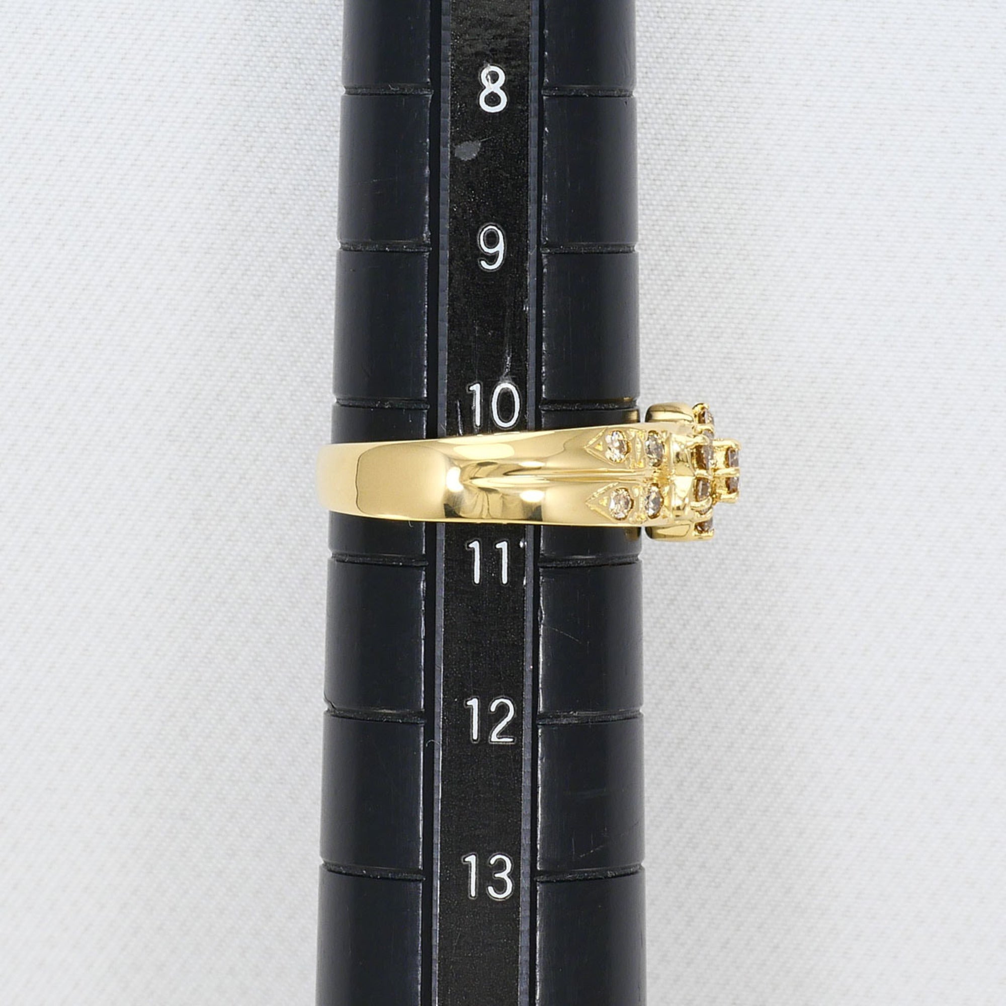 Unbranded Brown Yellow Gold Yellow Gold (18K) Band Ring (Pre-Owned)