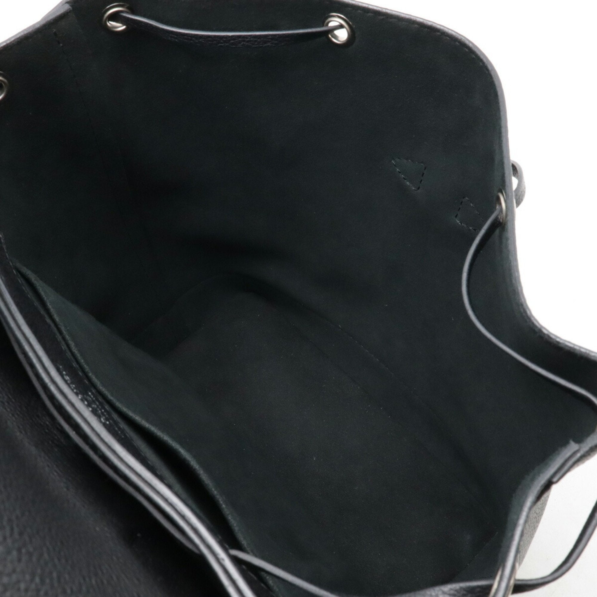 Louis Vuitton Black Noir Leather Backpack (Pre-Owned)