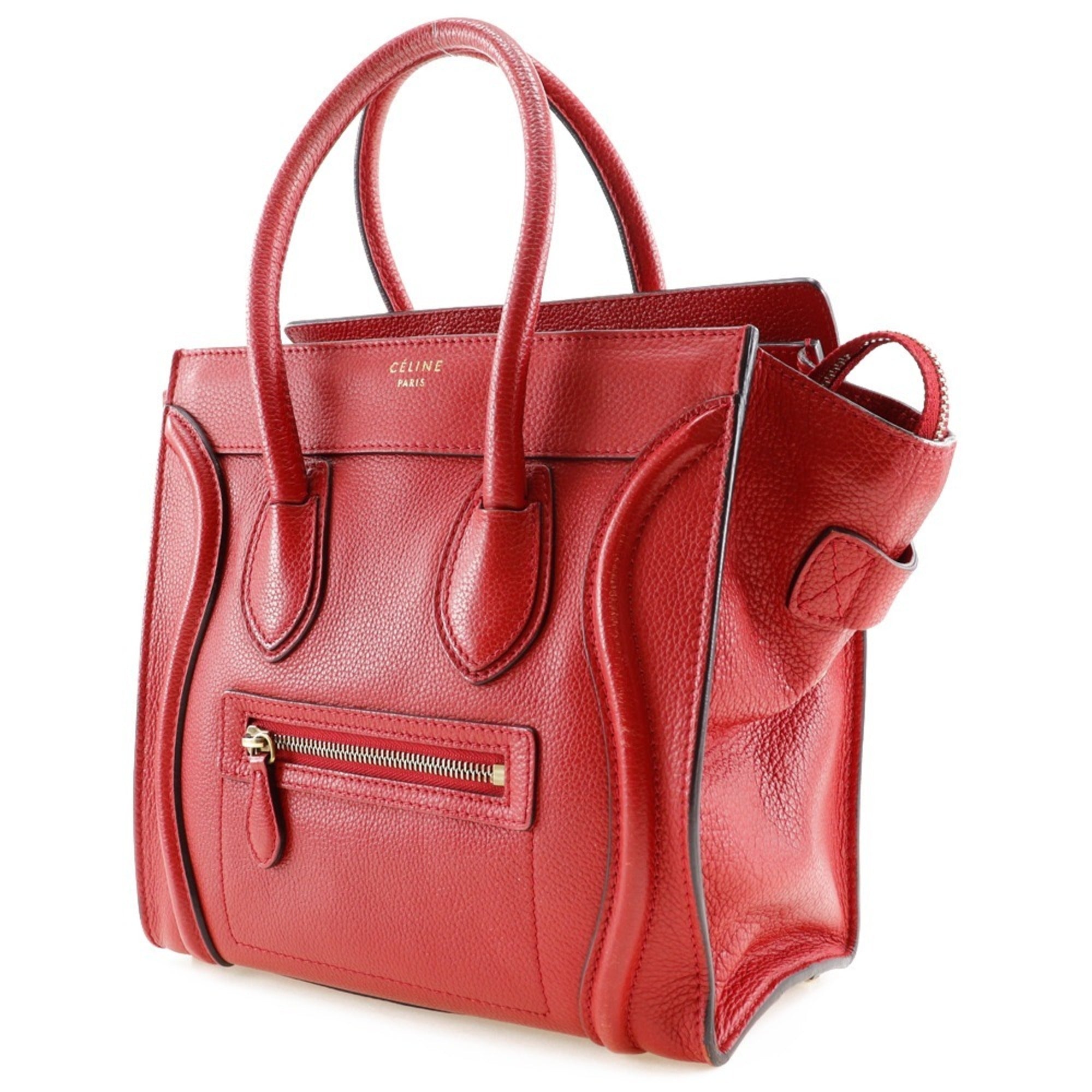 Celine Red Color Leather Handbag (Pre-Owned)