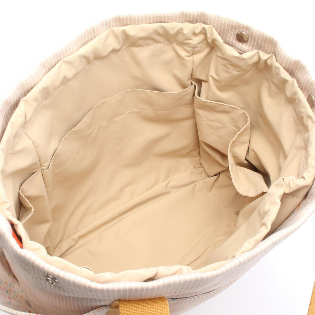 Hermes Beige Canvas Handbag Tote Bag (Pre-Owned)