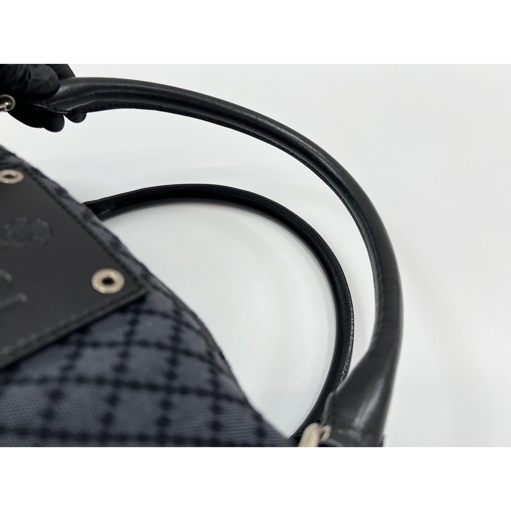 Gucci Navy Canvas Handbag (Pre-Owned)