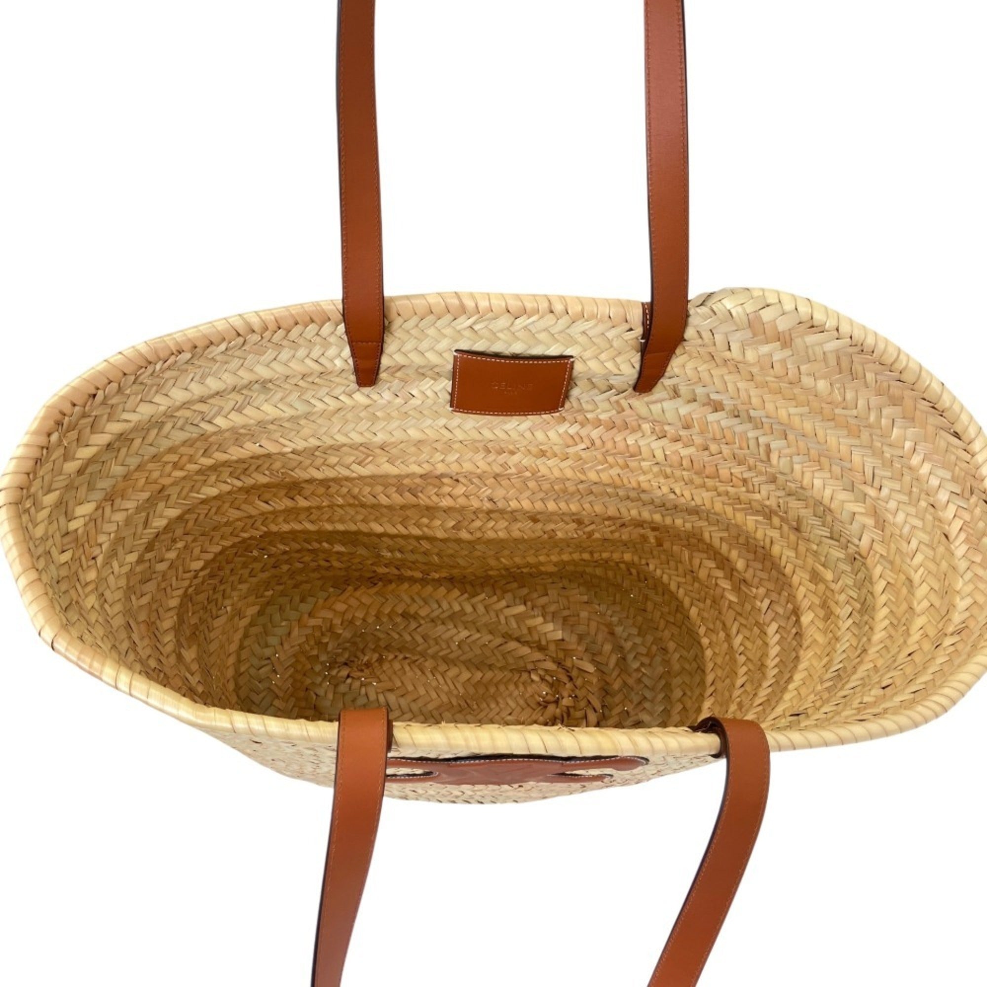 Celine Raffia Leather Basket (Pre-Owned)