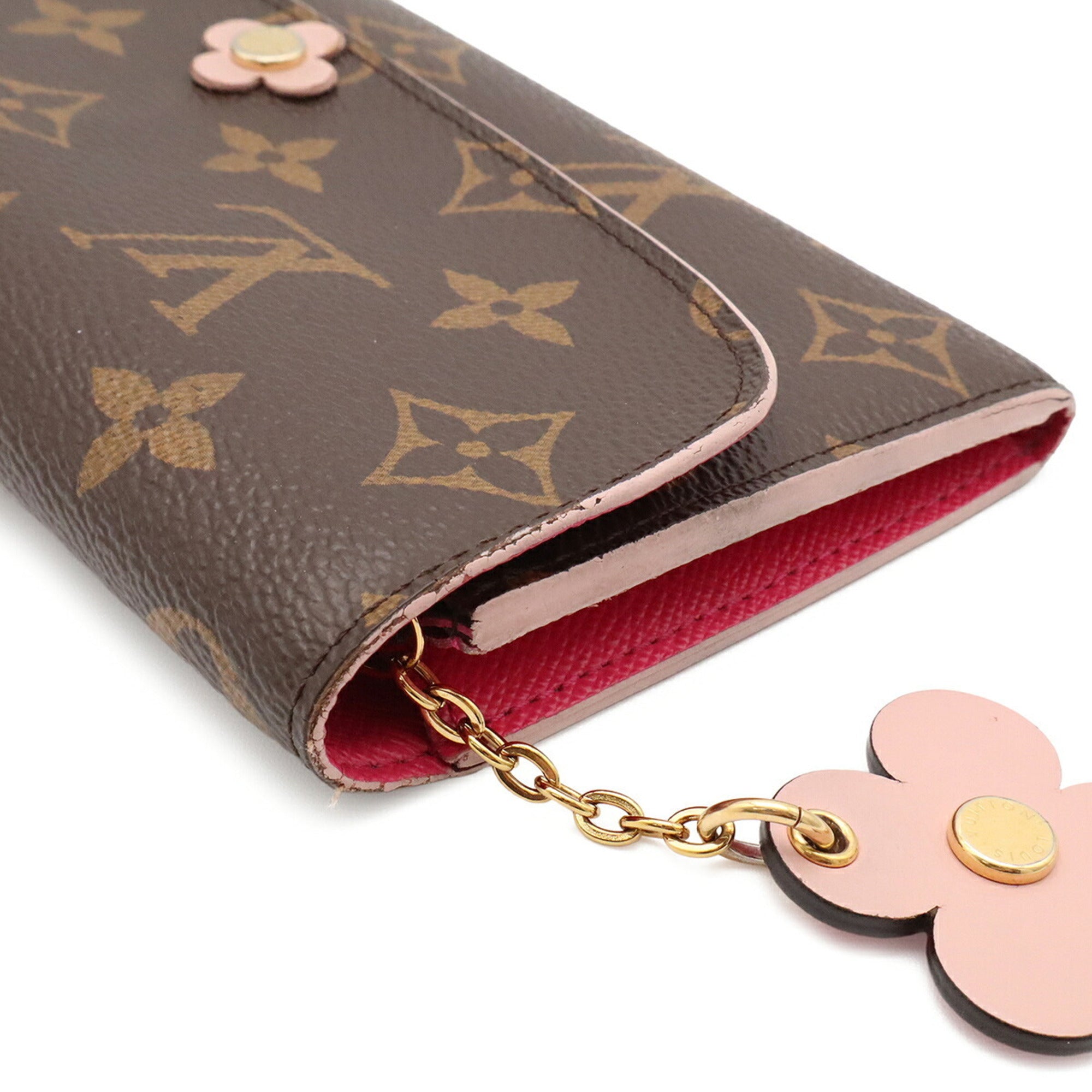 Louis Vuitton Rose Ballerine Monogram Canvas Long Wallet (Bi-Fold) (Pre-Owned)