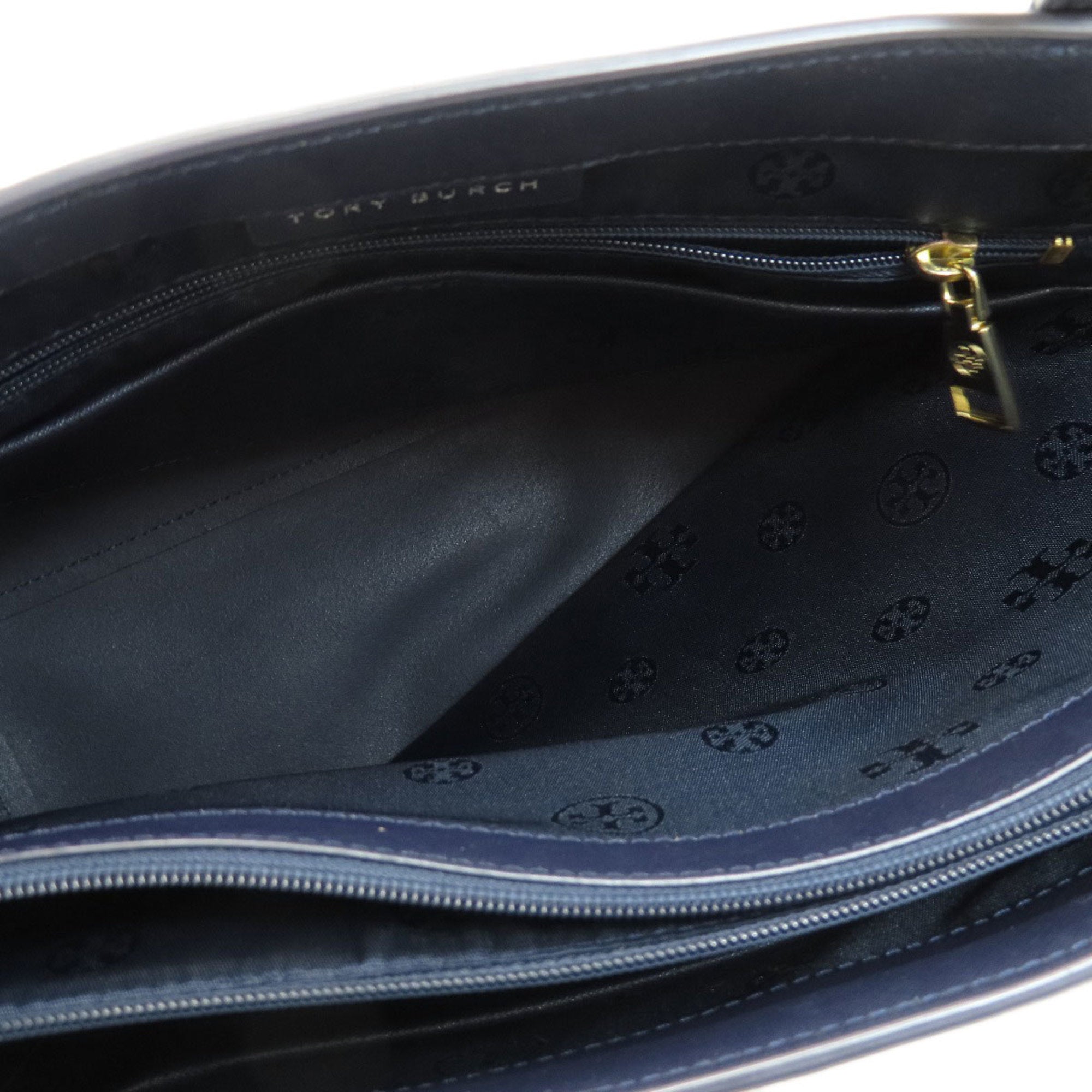Tory Burch Navy Pvc Tote Bag (Pre-Owned)