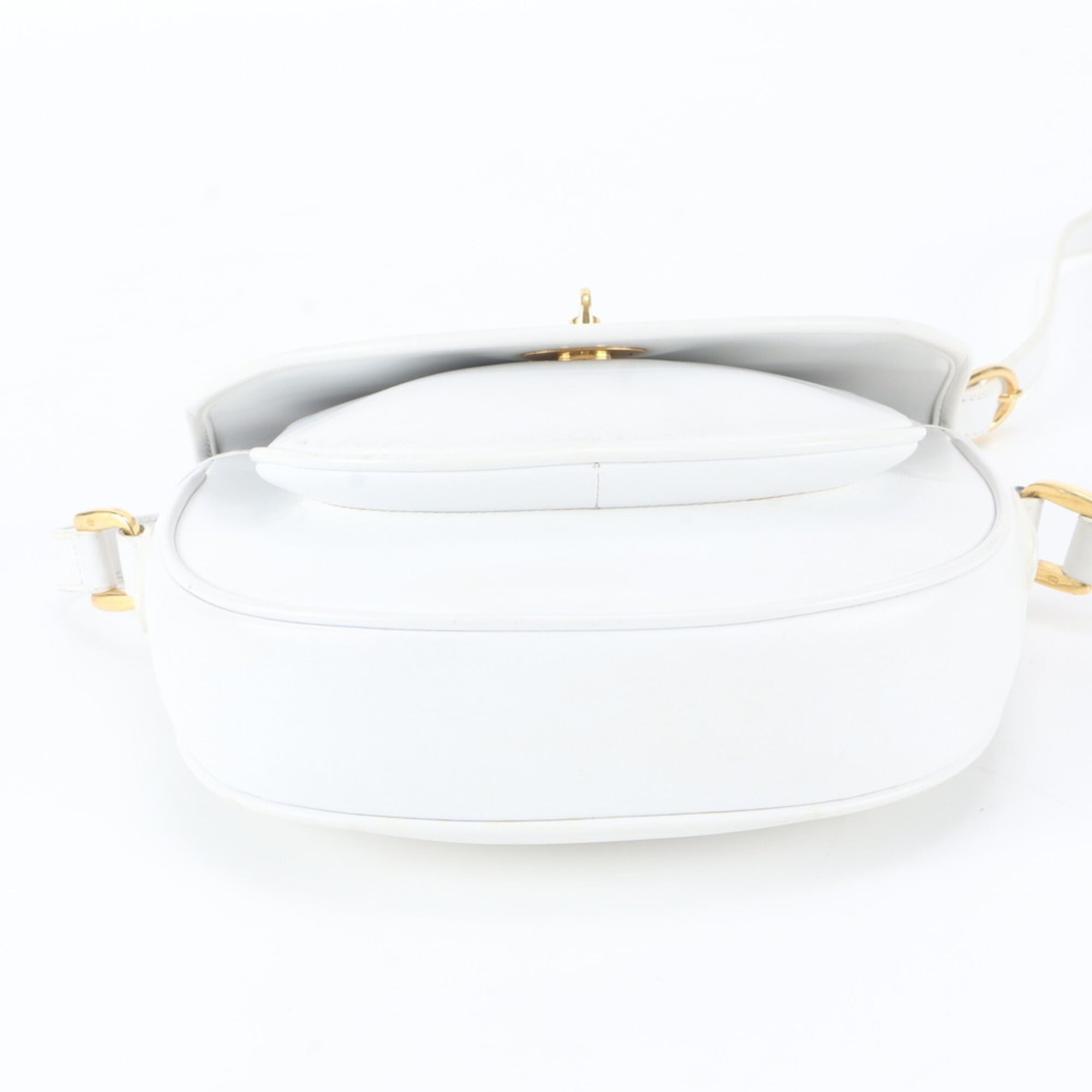 Gucci White Leather Crossbody Bag Handbag Shoulder Bag Tote Bag (Pre-Owned)